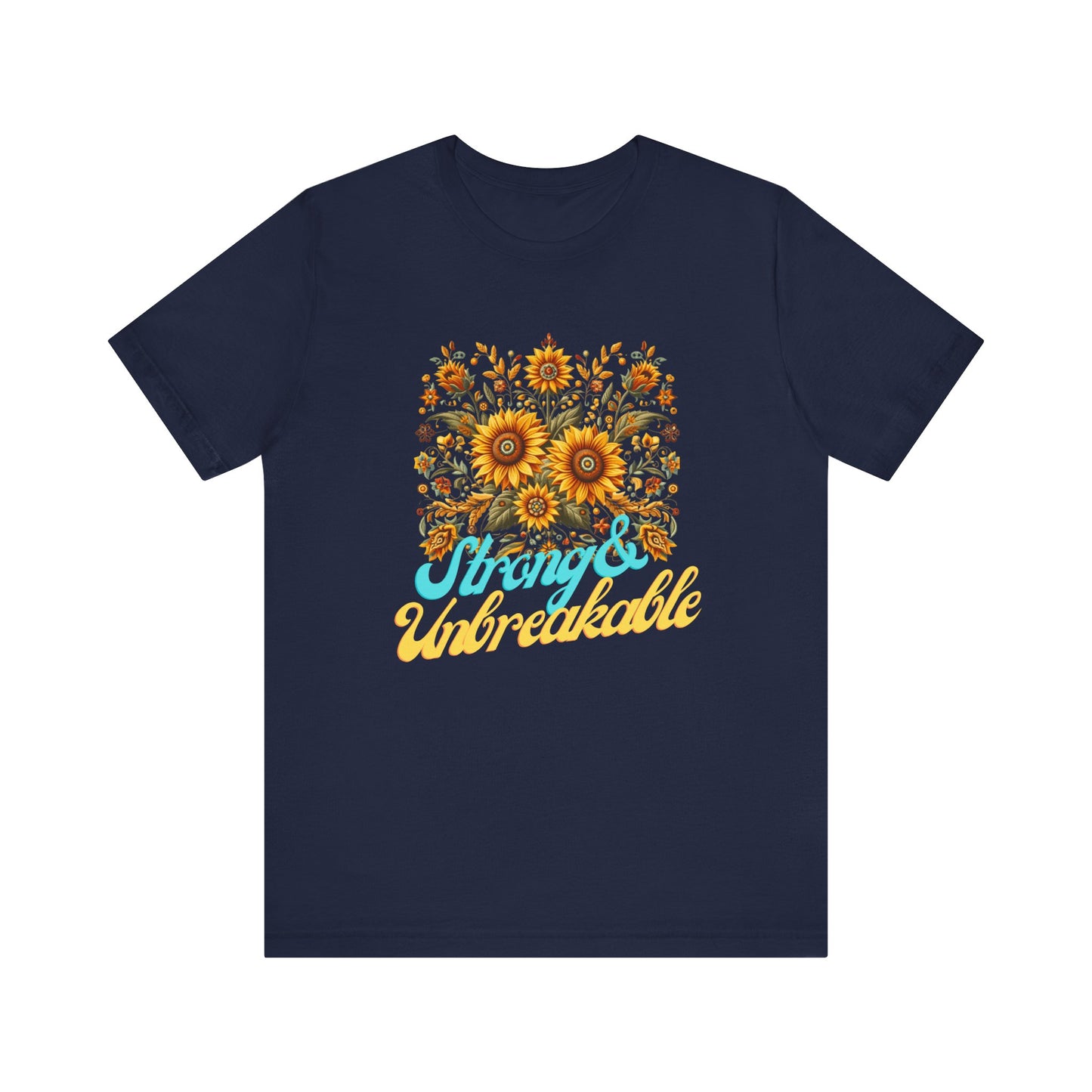 Unisex Floral Graphic Tee - Strong & Unbreakable