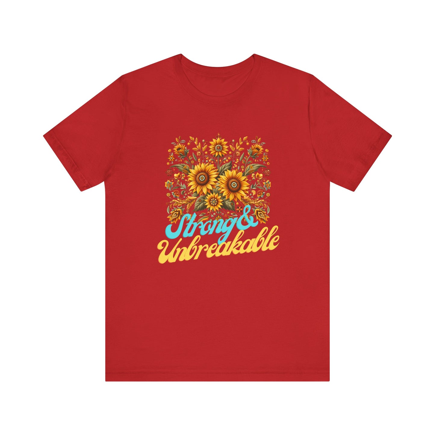 Unisex Floral Graphic Tee - Strong & Unbreakable