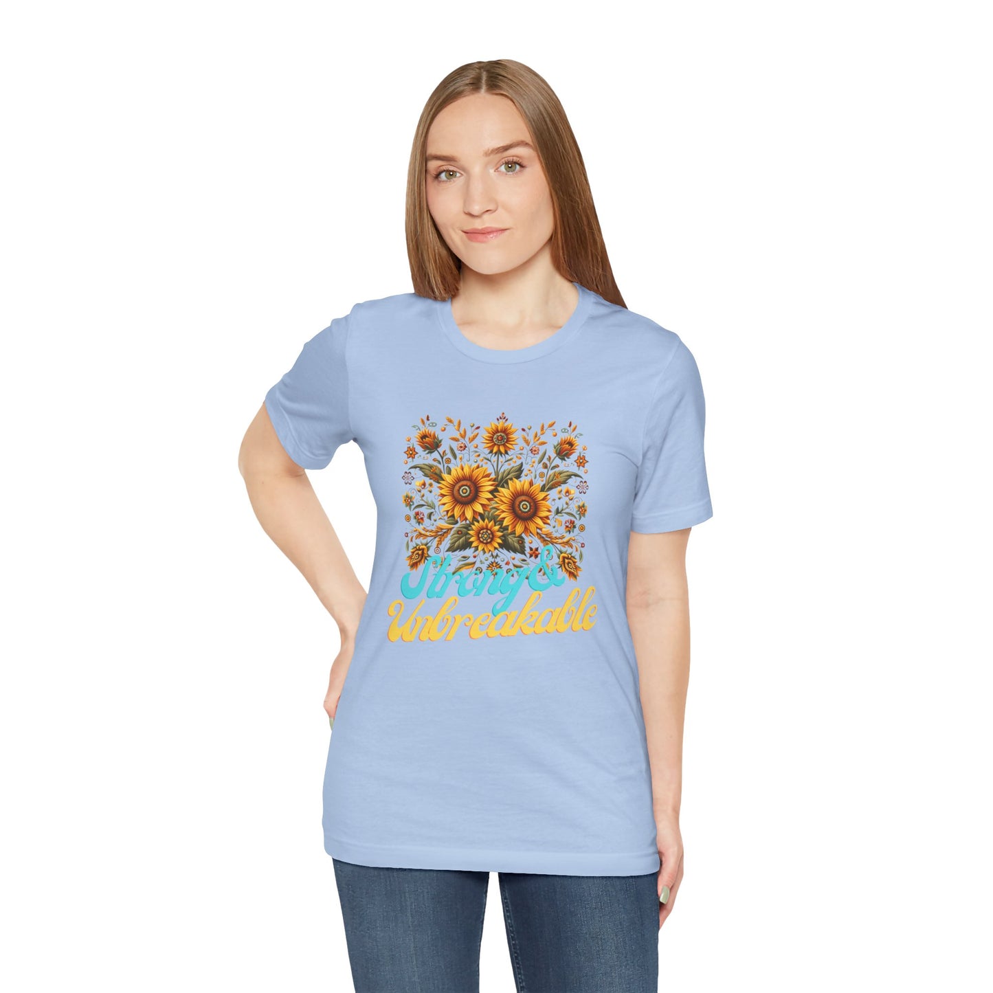 Unisex Floral Graphic Tee - Strong & Unbreakable
