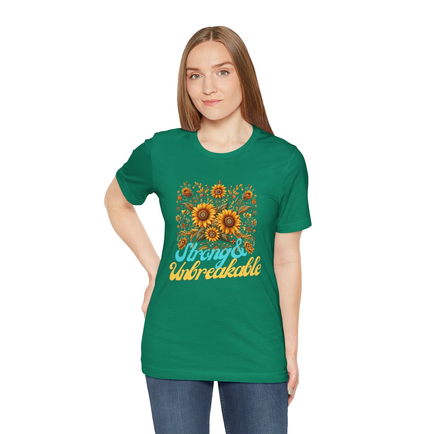 Unisex Floral Graphic Tee - Strong & Unbreakable
