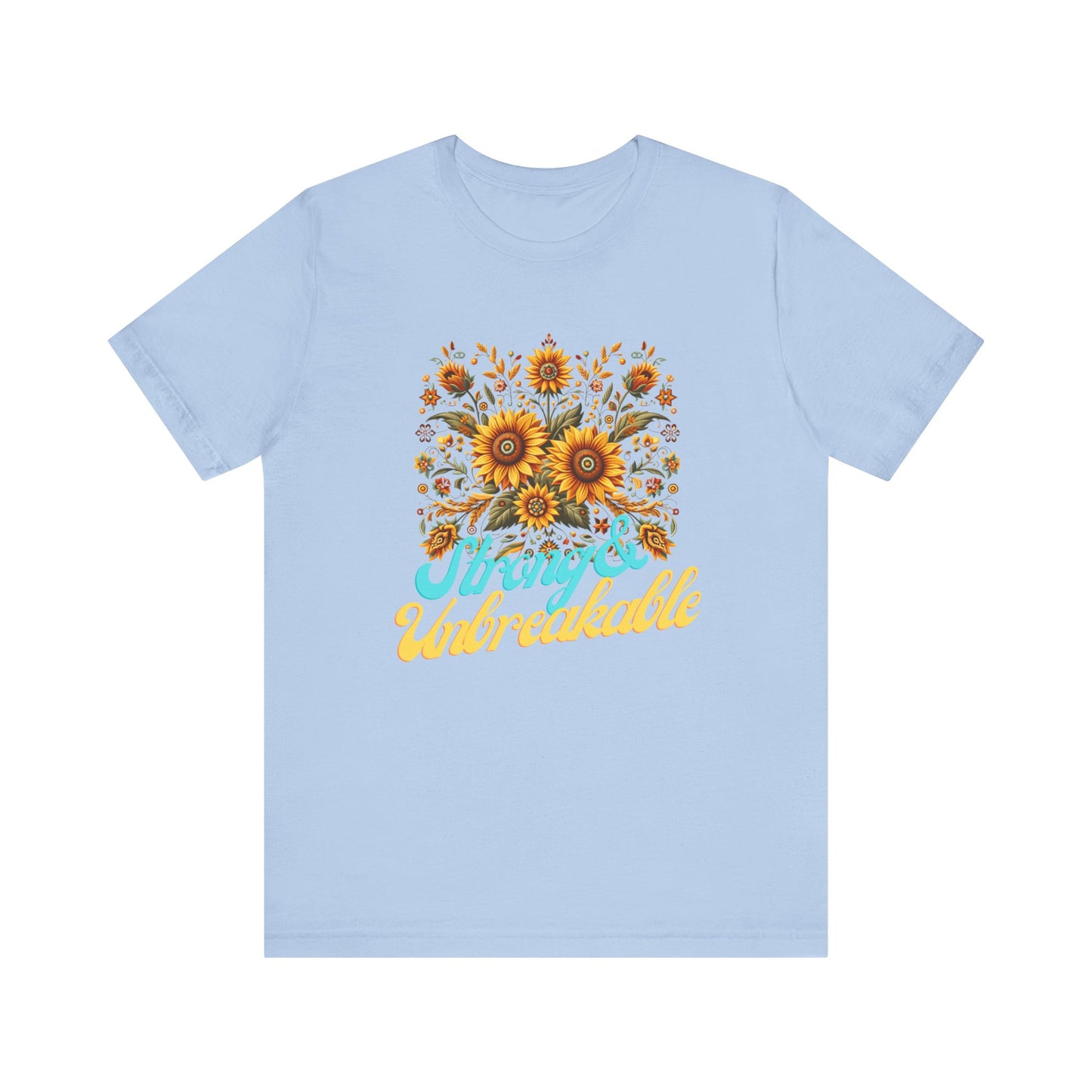 Unisex Floral Graphic Tee - Strong & Unbreakable