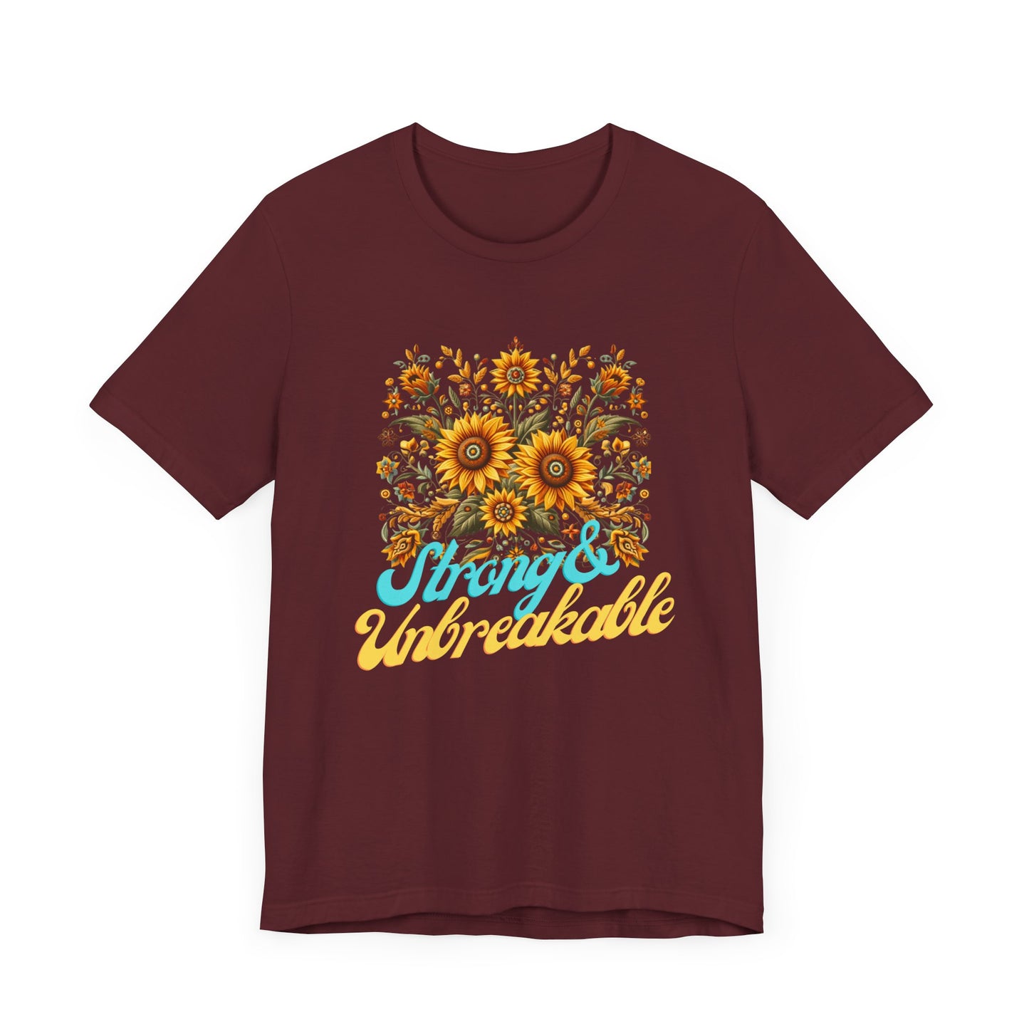 Unisex Floral Graphic Tee - Strong & Unbreakable