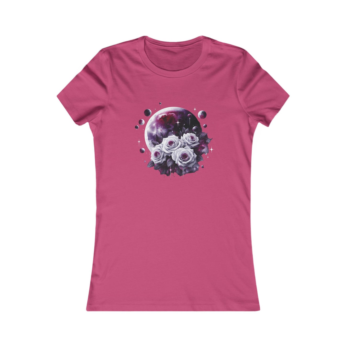 Floral Moon Women's Tee - Aesthetic Graphic T-Shirt, Gift for Her, Trendy Women's Top, Birthday Gift, Stylish Casual Wear