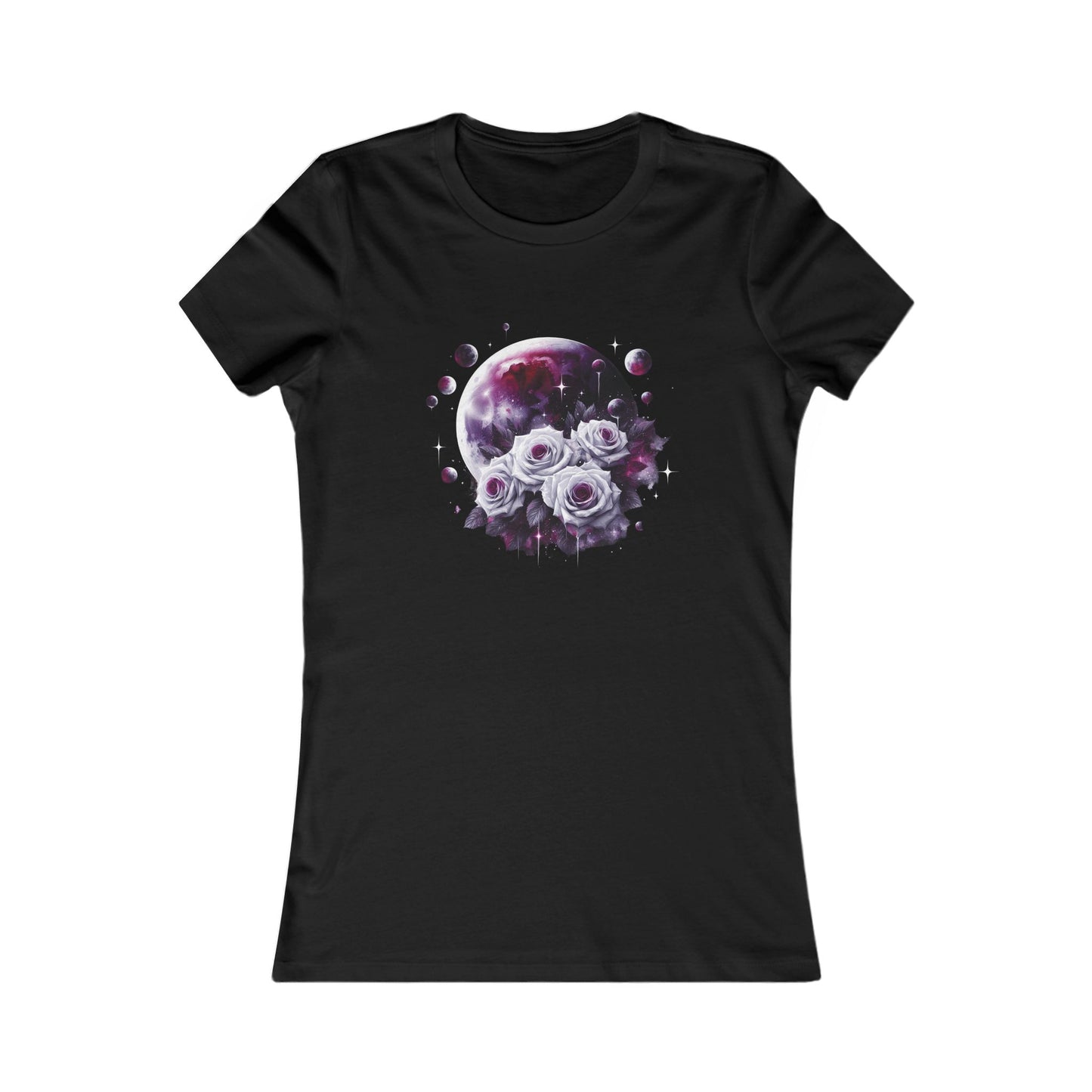 Floral Moon Women's Tee - Aesthetic Graphic T-Shirt, Gift for Her, Trendy Women's Top, Birthday Gift, Stylish Casual Wear