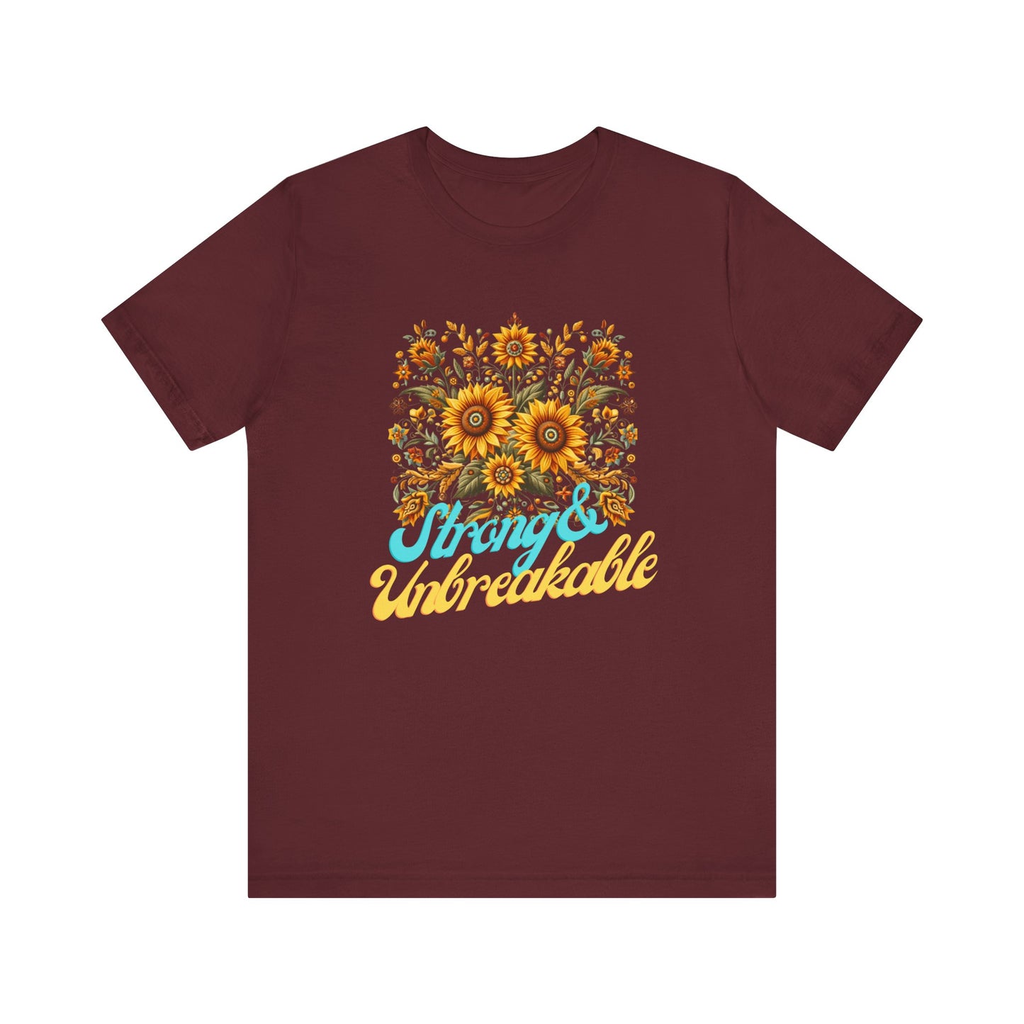 Unisex Floral Graphic Tee - Strong & Unbreakable