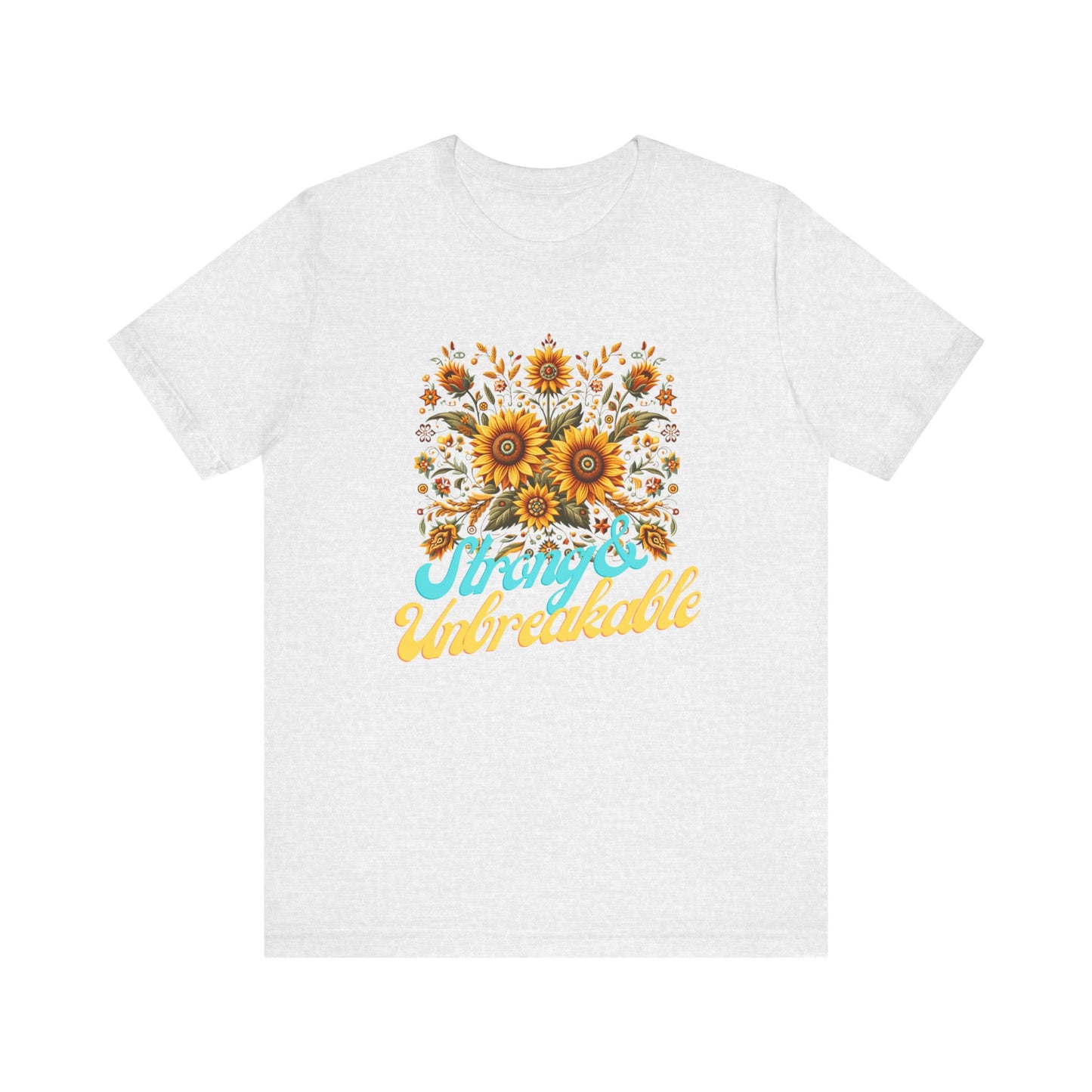Unisex Floral Graphic Tee - Strong & Unbreakable