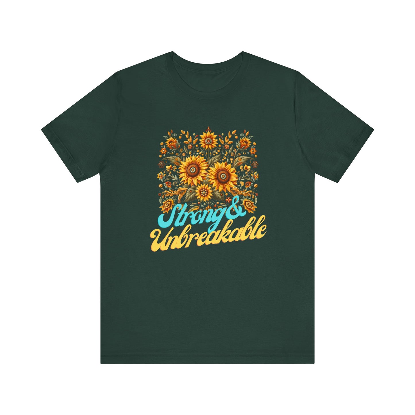 Unisex Floral Graphic Tee - Strong & Unbreakable