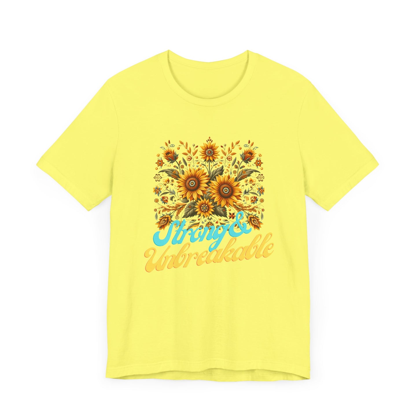 Unisex Floral Graphic Tee - Strong & Unbreakable