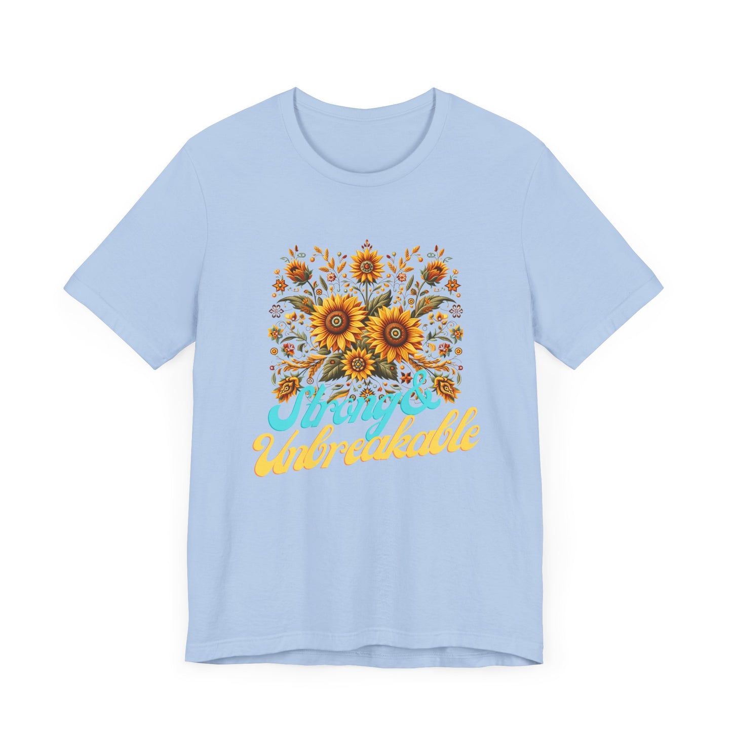 Unisex Floral Graphic Tee - Strong & Unbreakable
