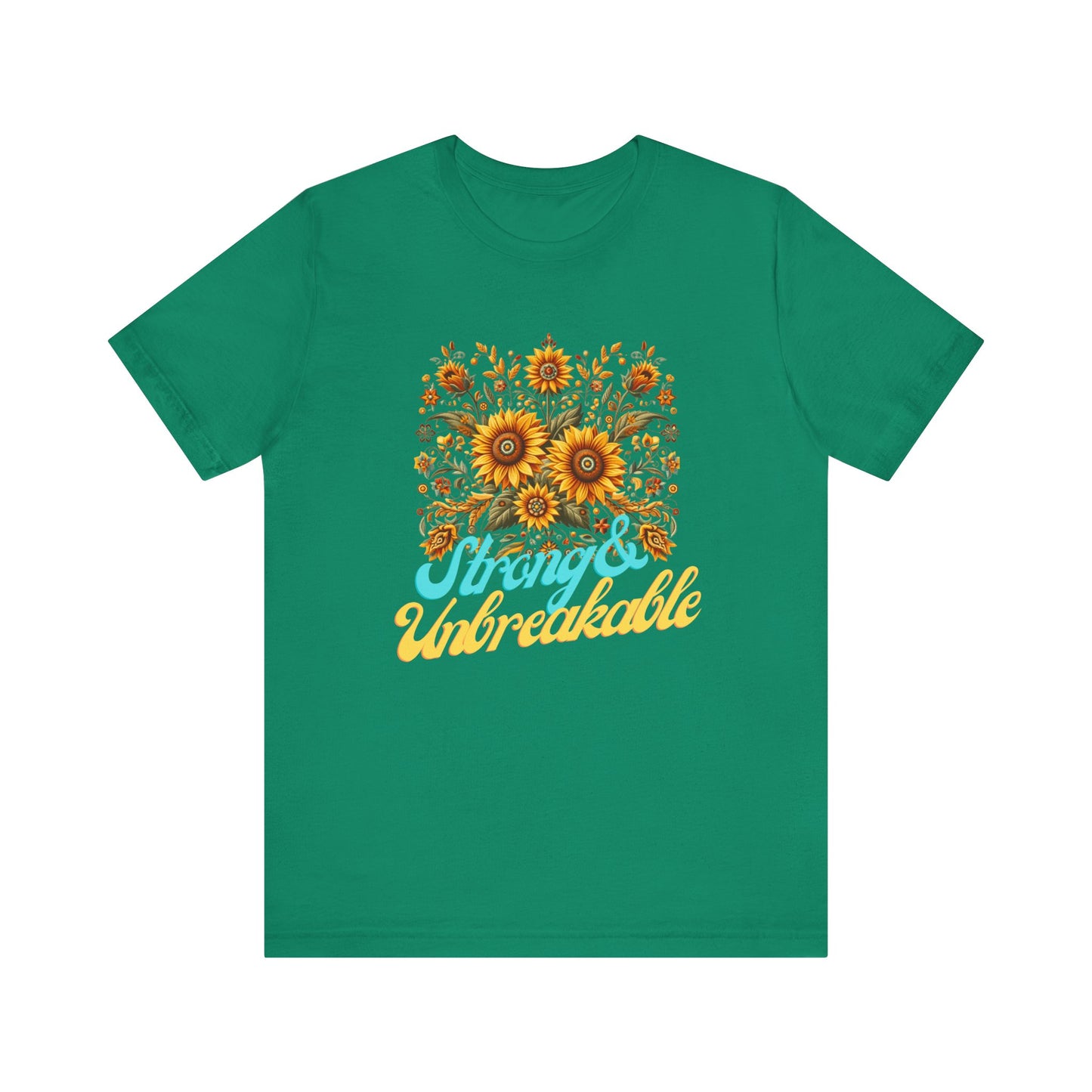 Unisex Floral Graphic Tee - Strong & Unbreakable