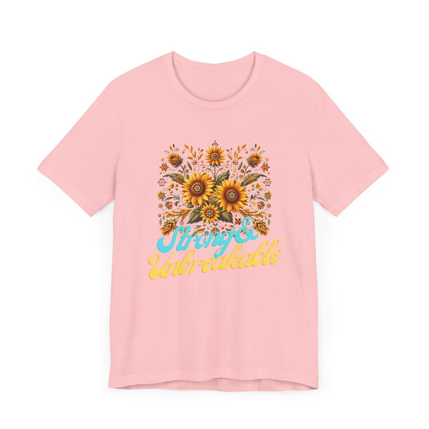 Unisex Floral Graphic Tee - Strong & Unbreakable