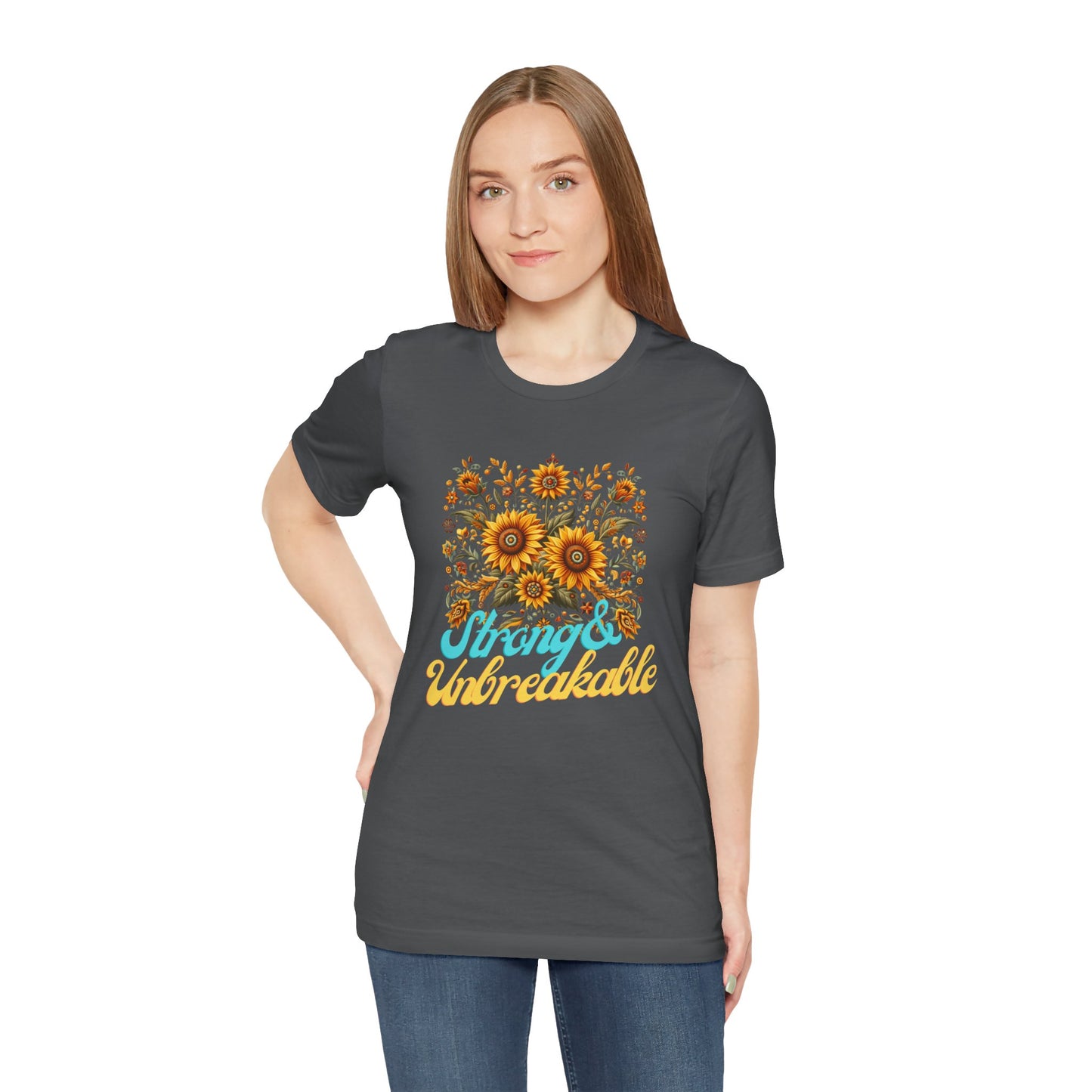 Unisex Floral Graphic Tee - Strong & Unbreakable