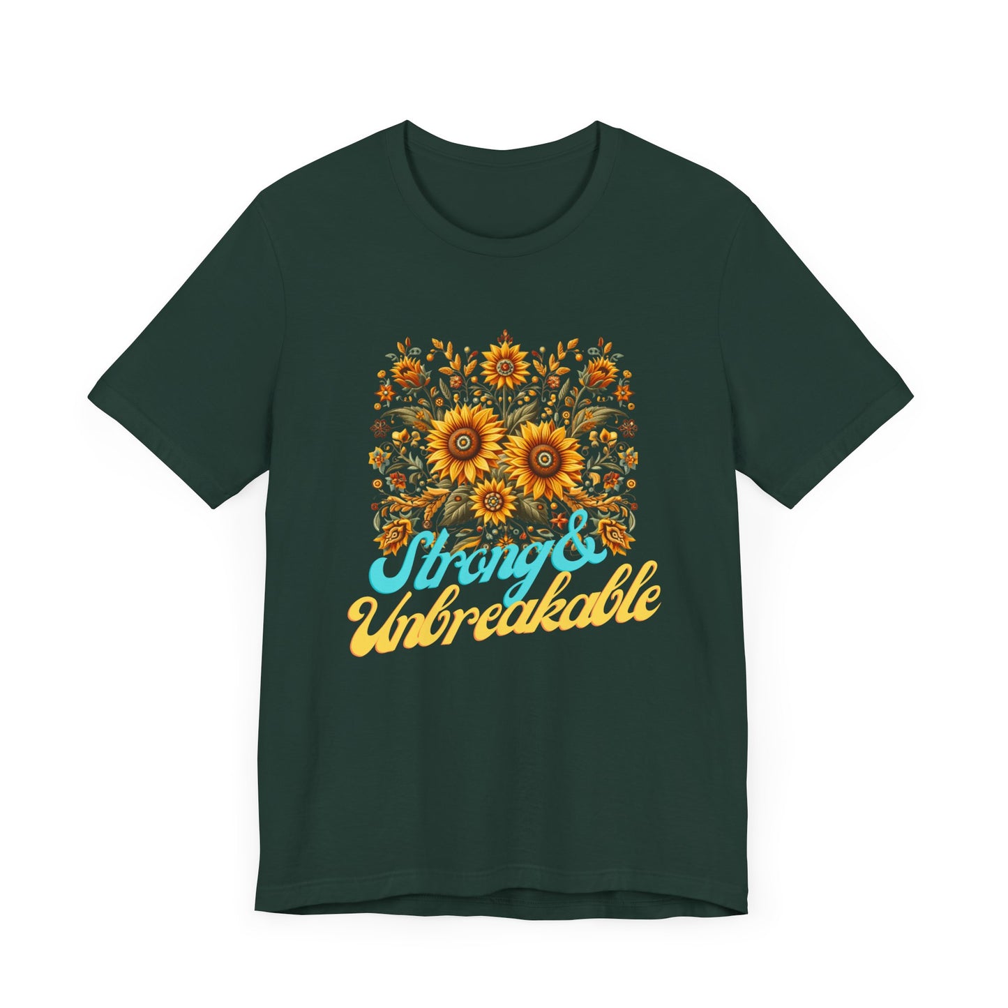 Unisex Floral Graphic Tee - Strong & Unbreakable