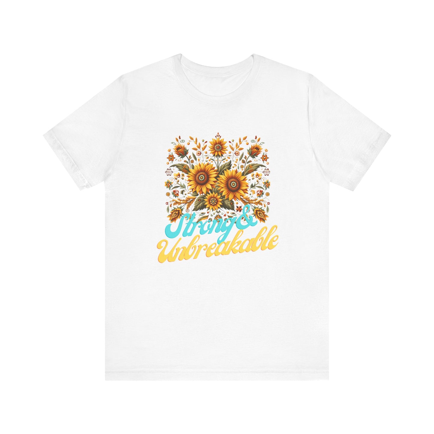 Unisex Floral Graphic Tee - Strong & Unbreakable