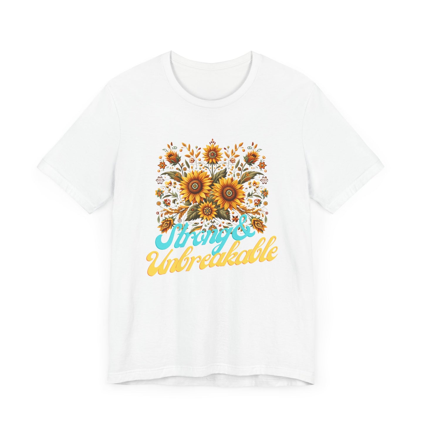 Unisex Floral Graphic Tee - Strong & Unbreakable