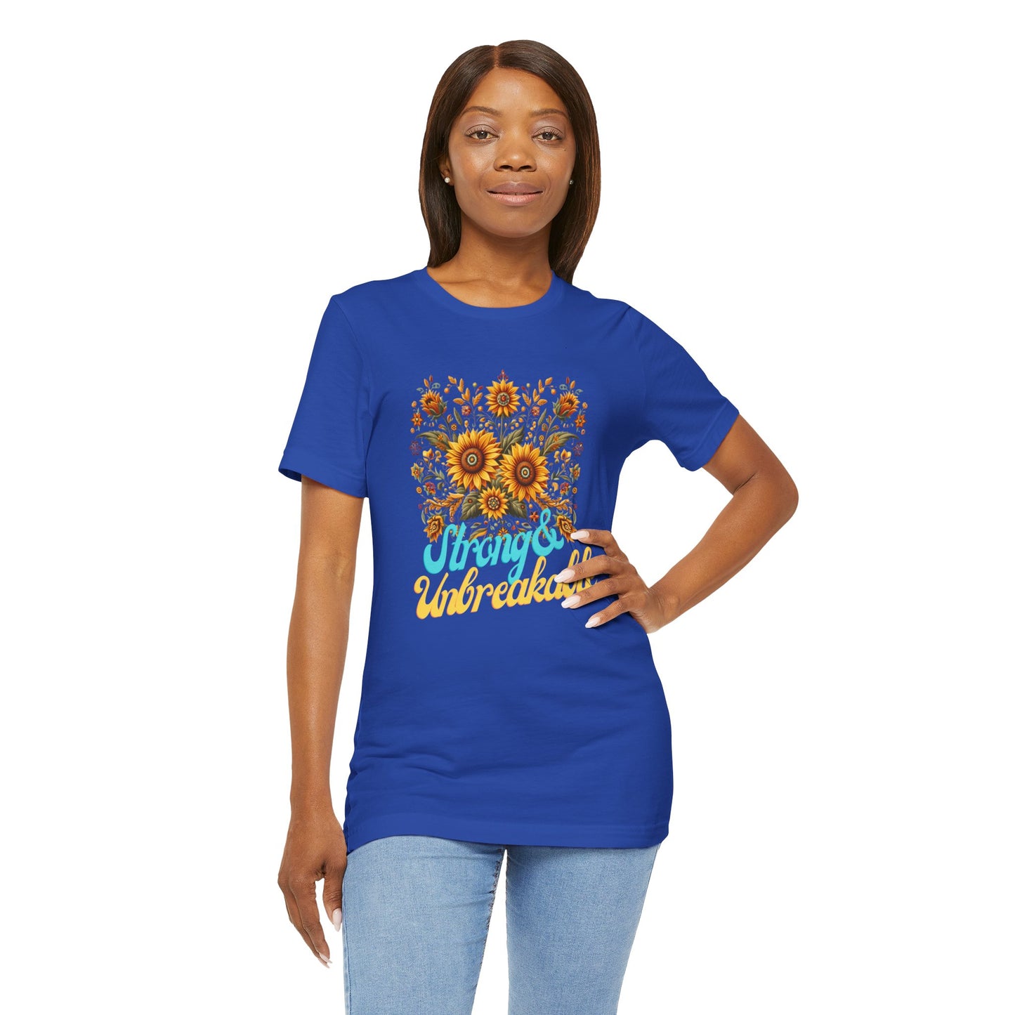 Unisex Floral Graphic Tee - Strong & Unbreakable