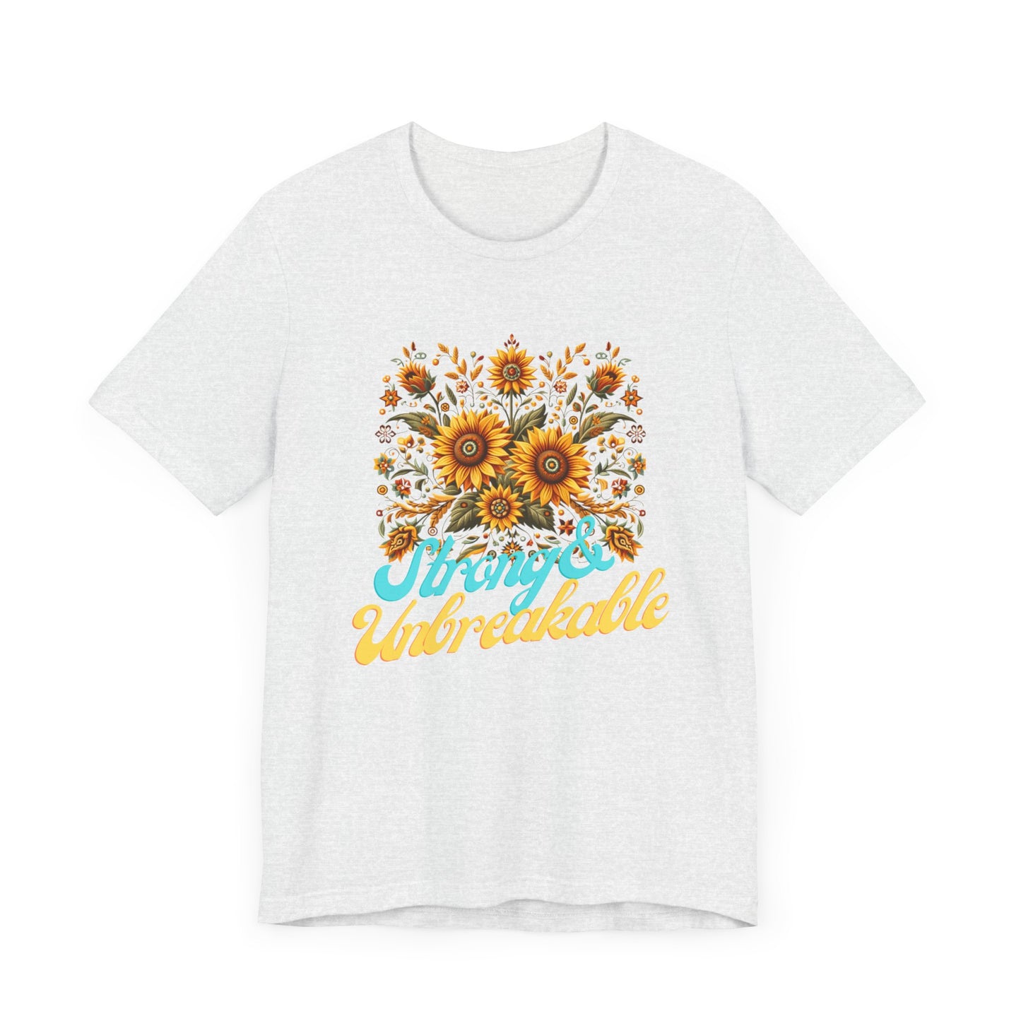Unisex Floral Graphic Tee - Strong & Unbreakable