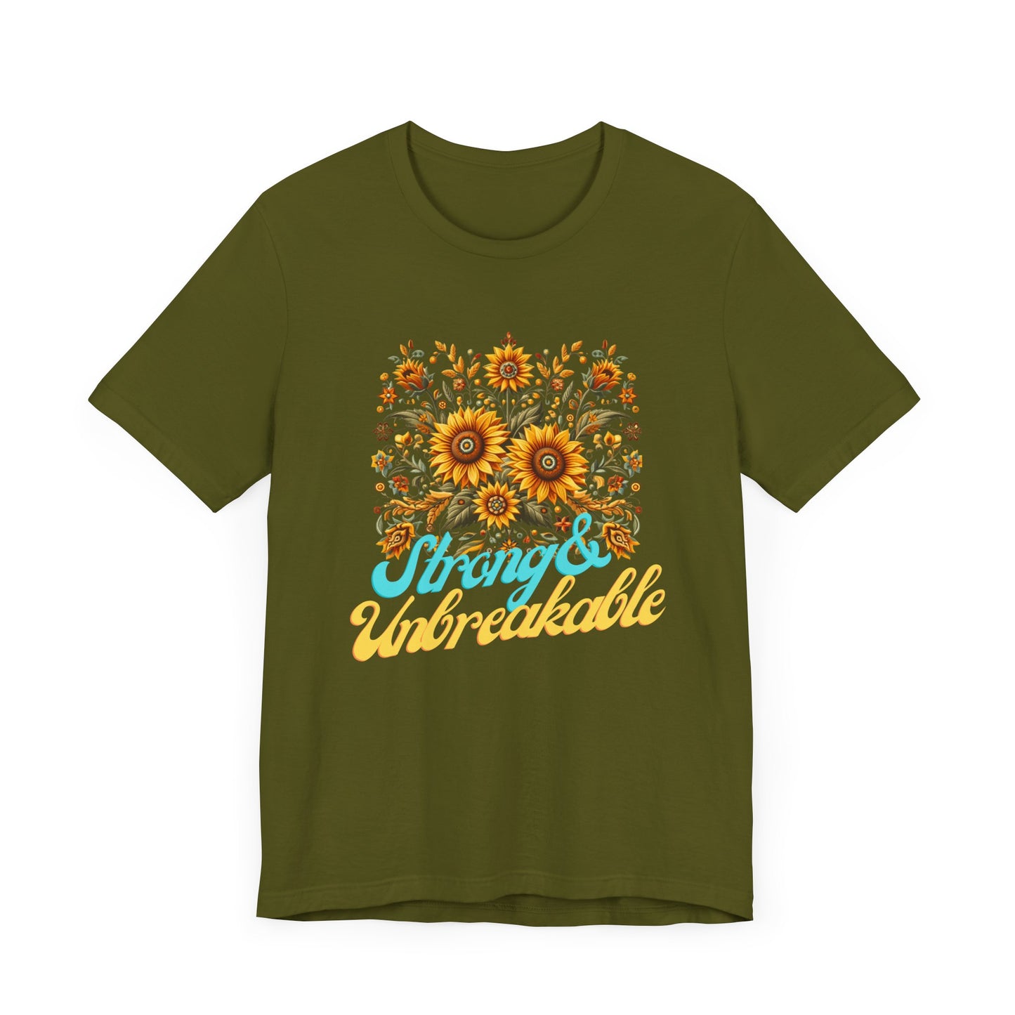 Unisex Floral Graphic Tee - Strong & Unbreakable