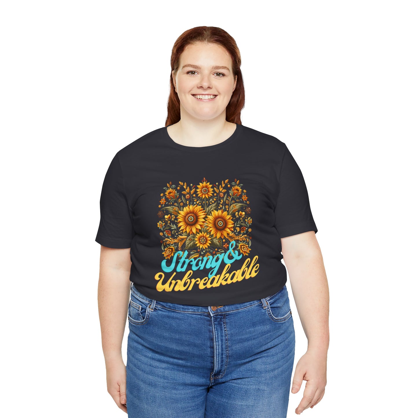 Unisex Floral Graphic Tee - Strong & Unbreakable
