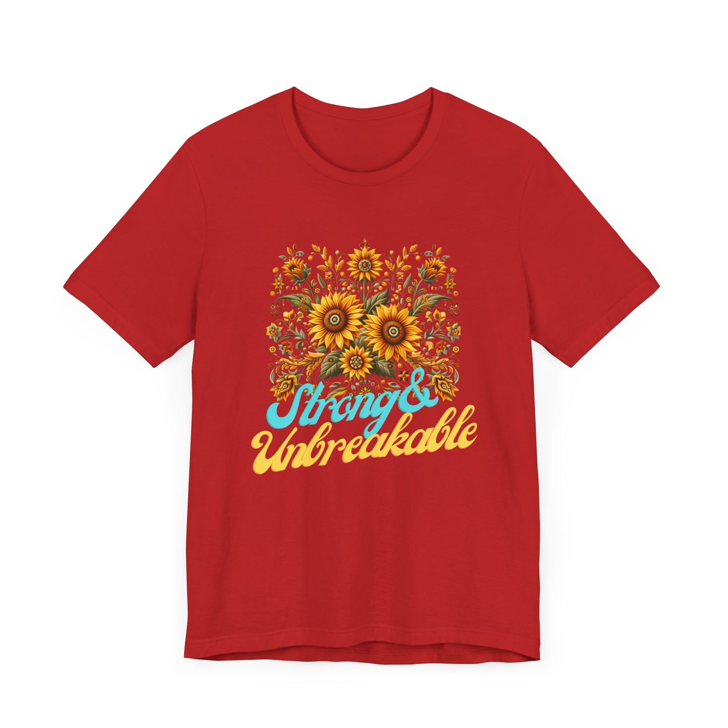 Unisex Floral Graphic Tee - Strong & Unbreakable