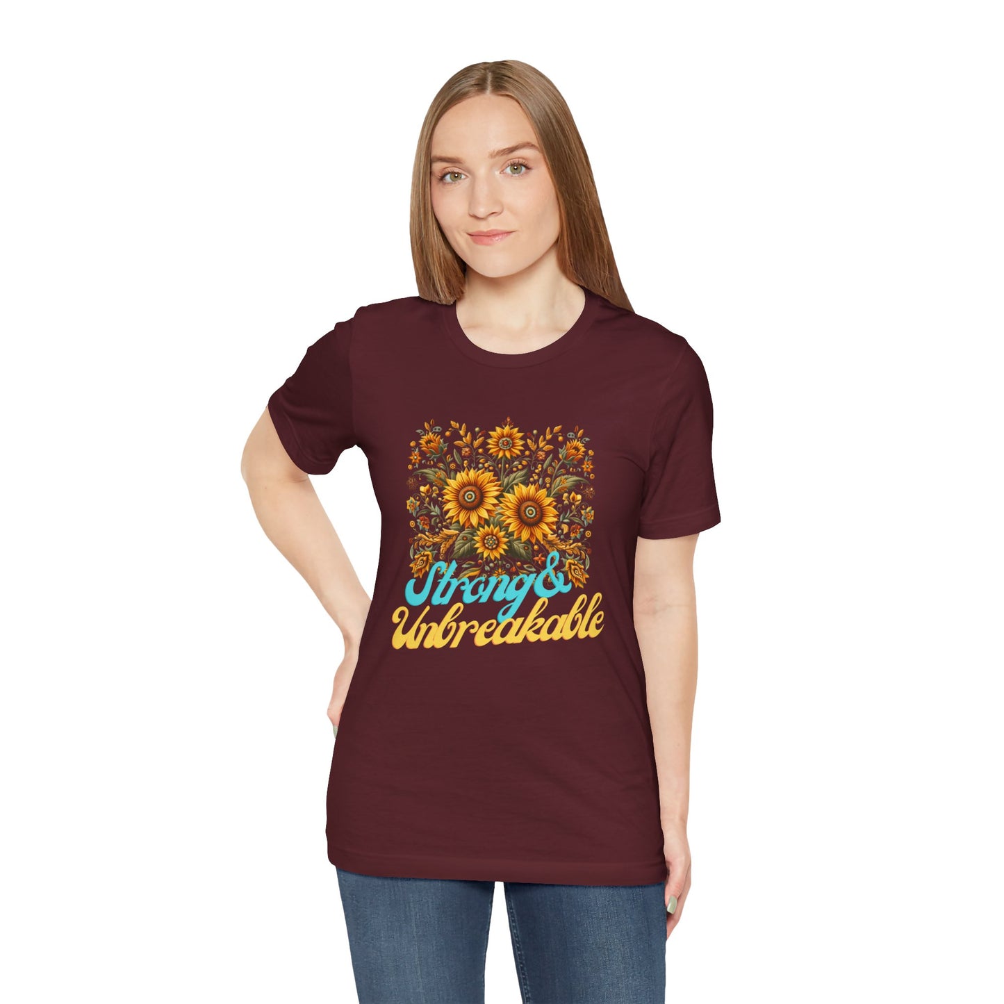Unisex Floral Graphic Tee - Strong & Unbreakable