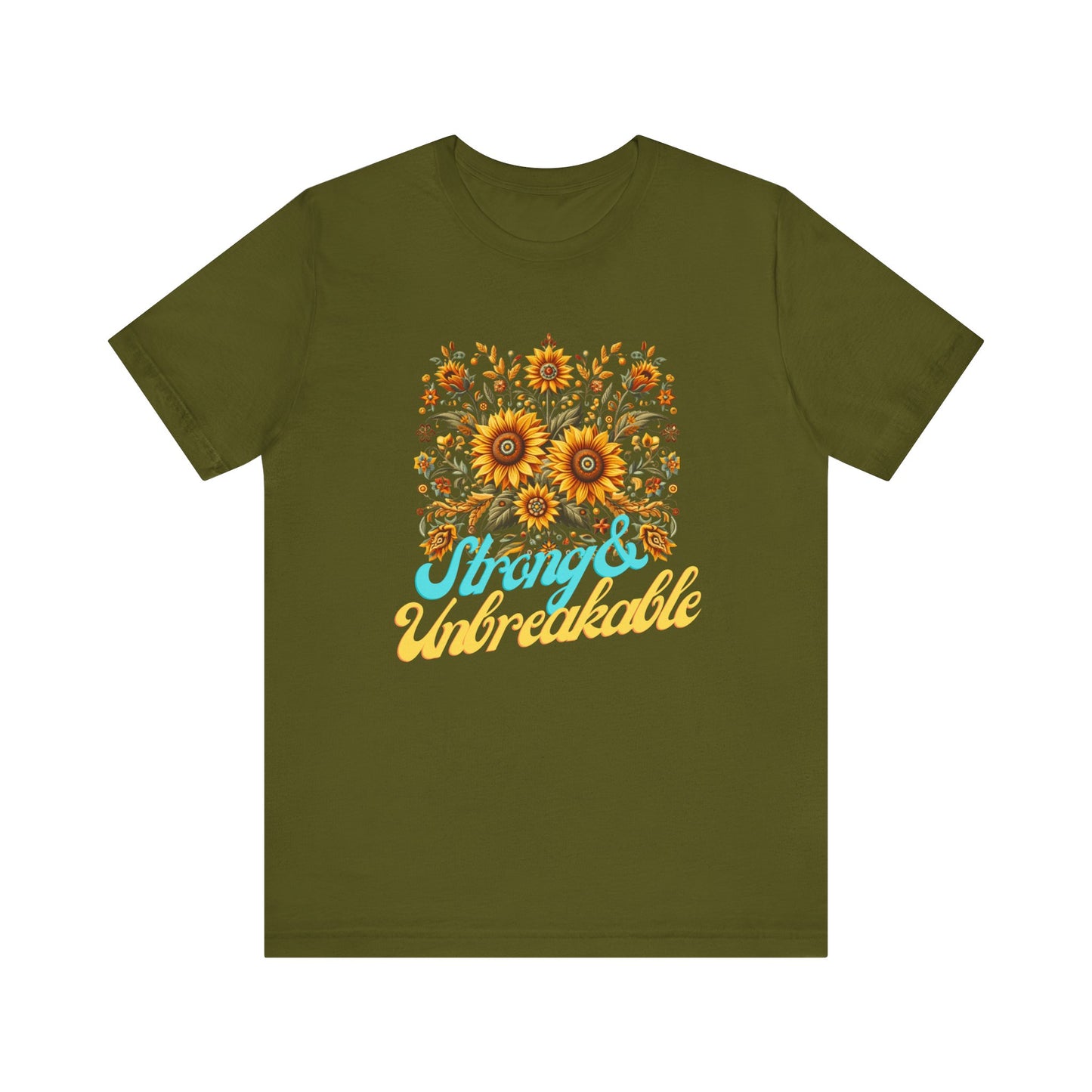 Unisex Floral Graphic Tee - Strong & Unbreakable