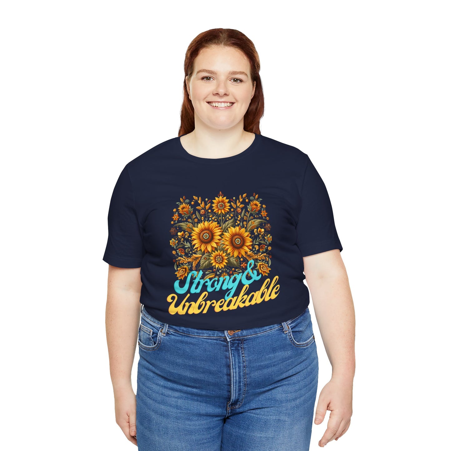 Unisex Floral Graphic Tee - Strong & Unbreakable