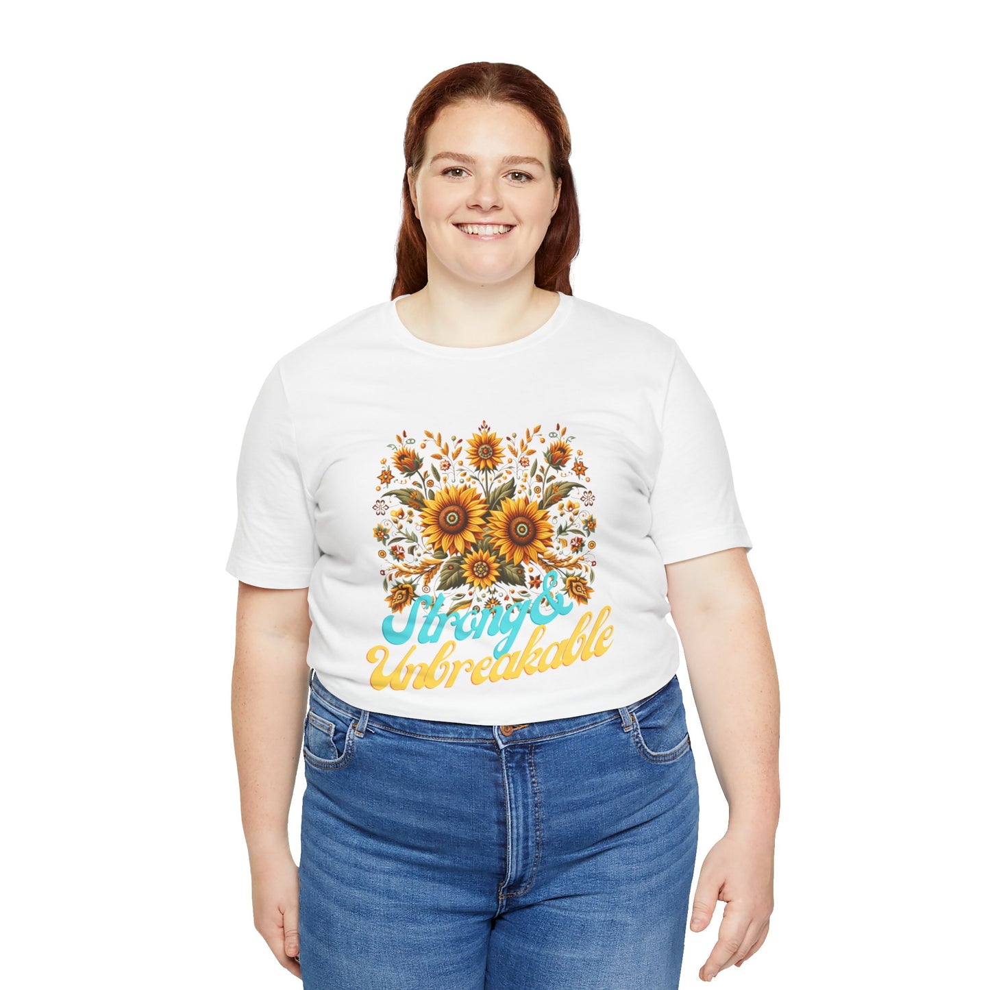 Unisex Floral Graphic Tee - Strong & Unbreakable