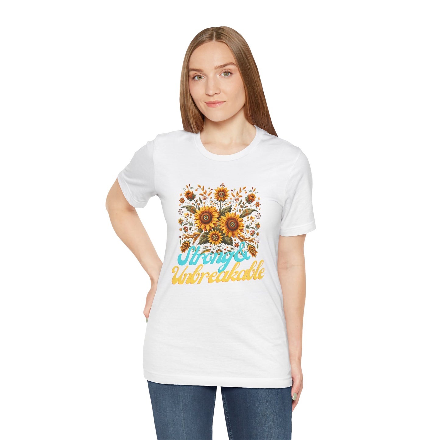 Unisex Floral Graphic Tee - Strong & Unbreakable
