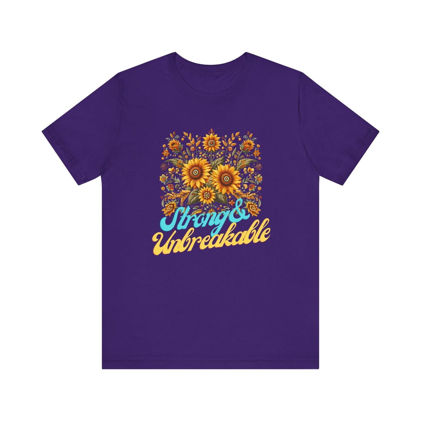 Unisex Floral Graphic Tee - Strong & Unbreakable