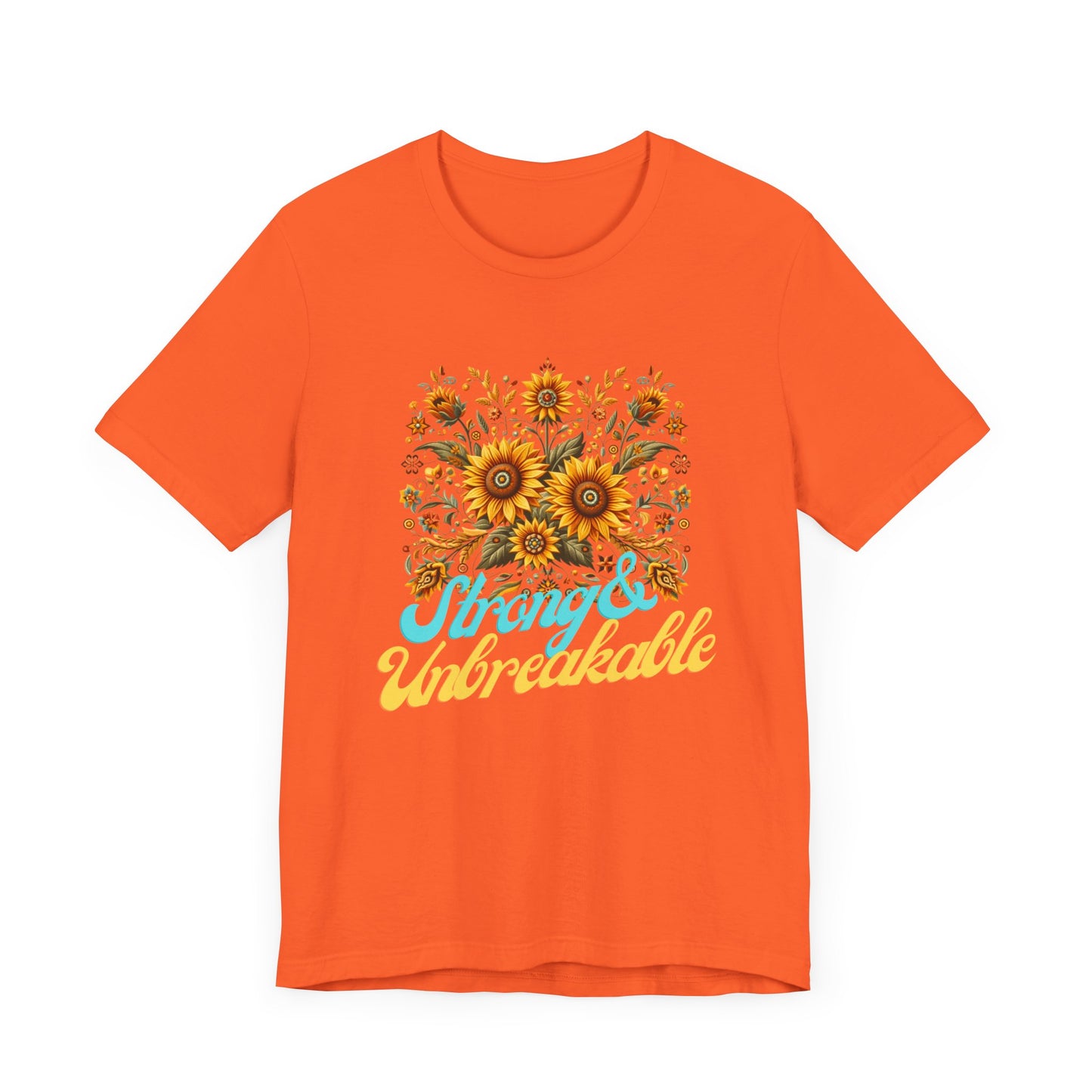 Unisex Floral Graphic Tee - Strong & Unbreakable