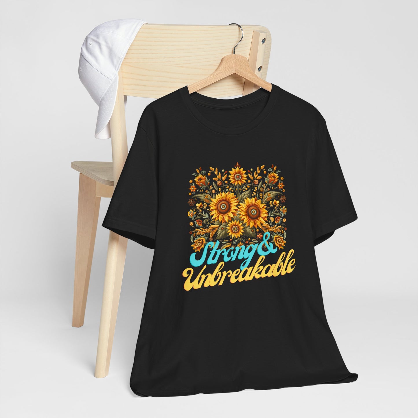 Unisex Floral Graphic Tee - Strong & Unbreakable