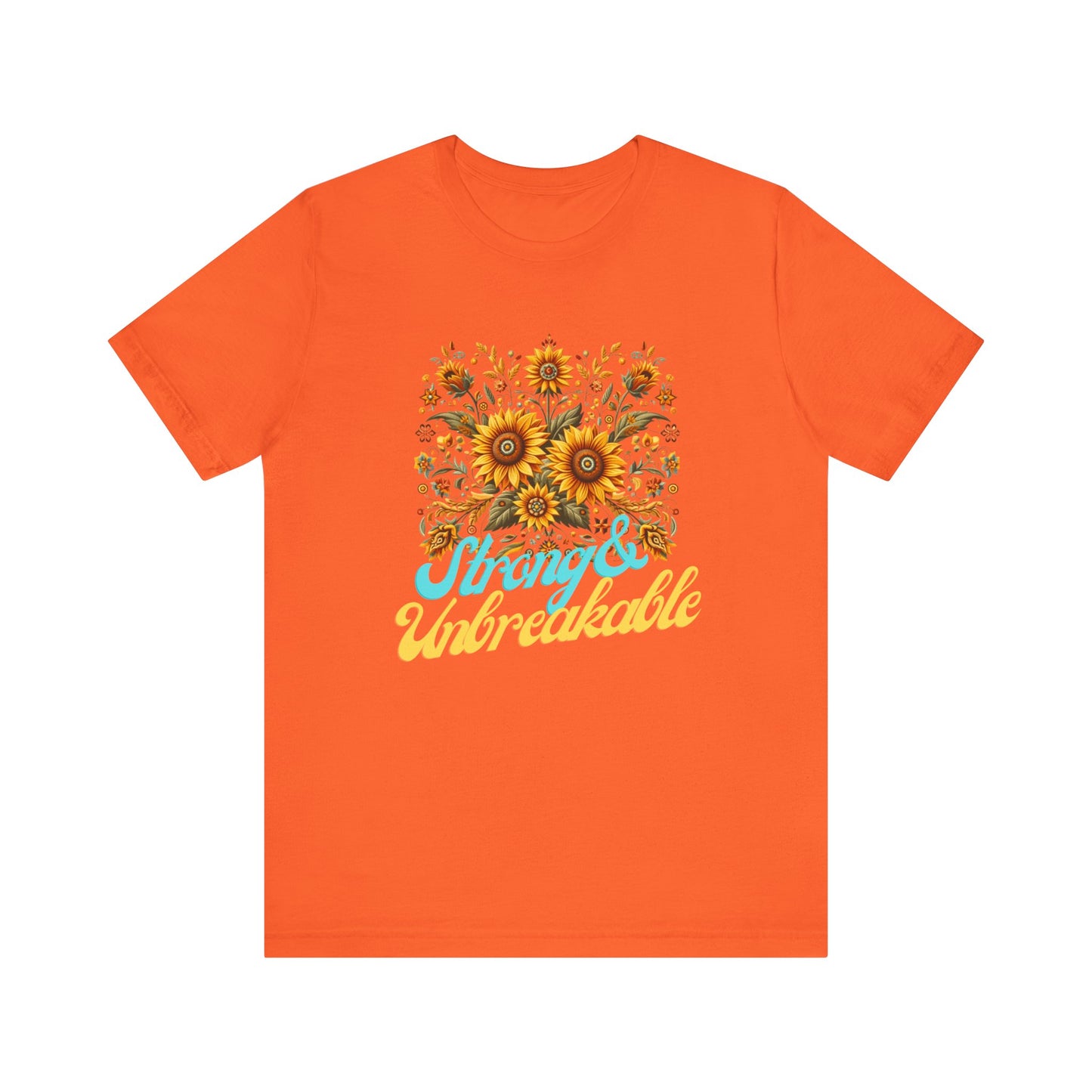 Unisex Floral Graphic Tee - Strong & Unbreakable