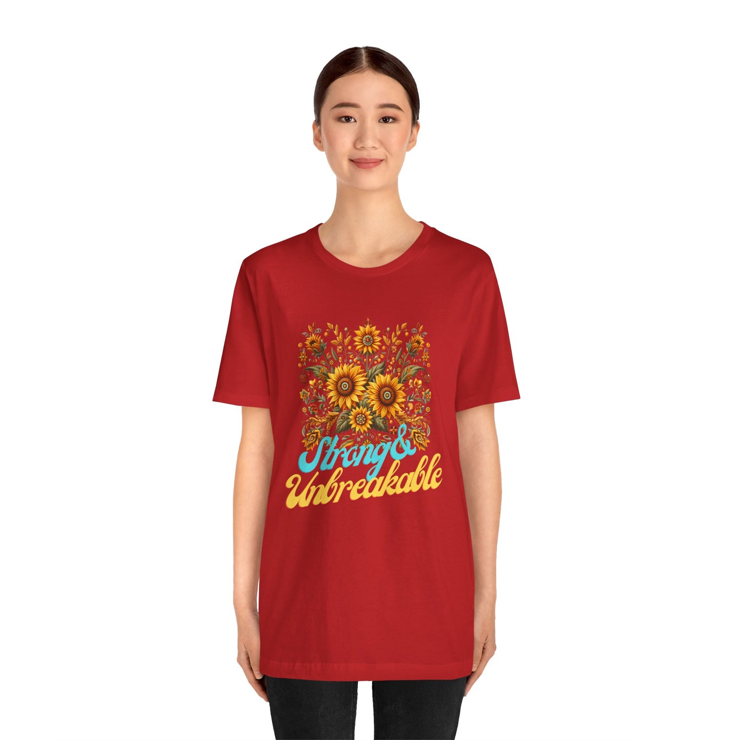 Unisex Floral Graphic Tee - Strong & Unbreakable