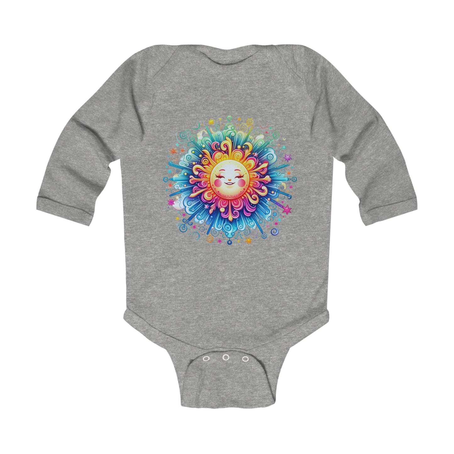 Colorful Sunburst Infant Long Sleeve Bodysuit - Cute Baby Shower Gift