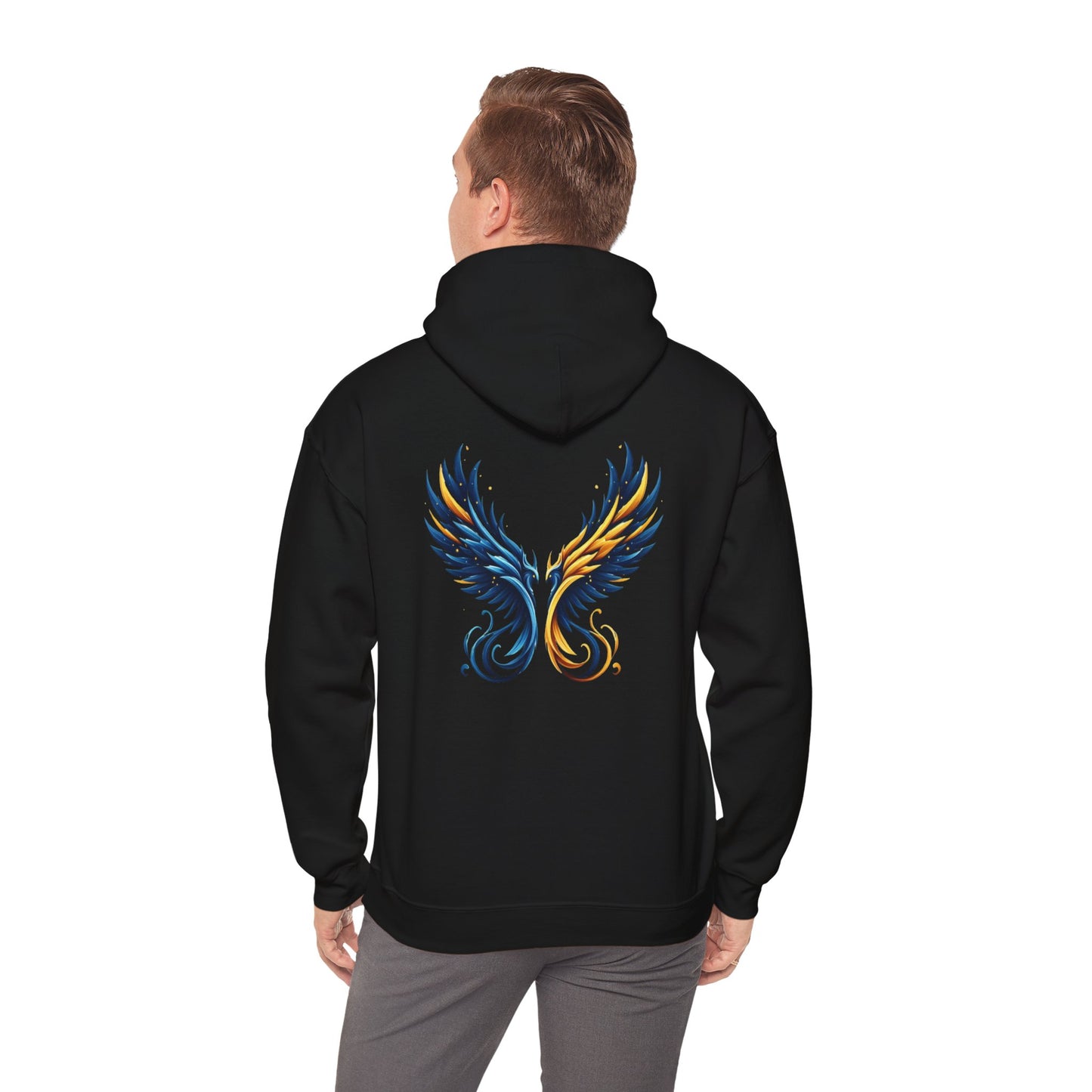 Blue and Yellow Phoenix Hoodie