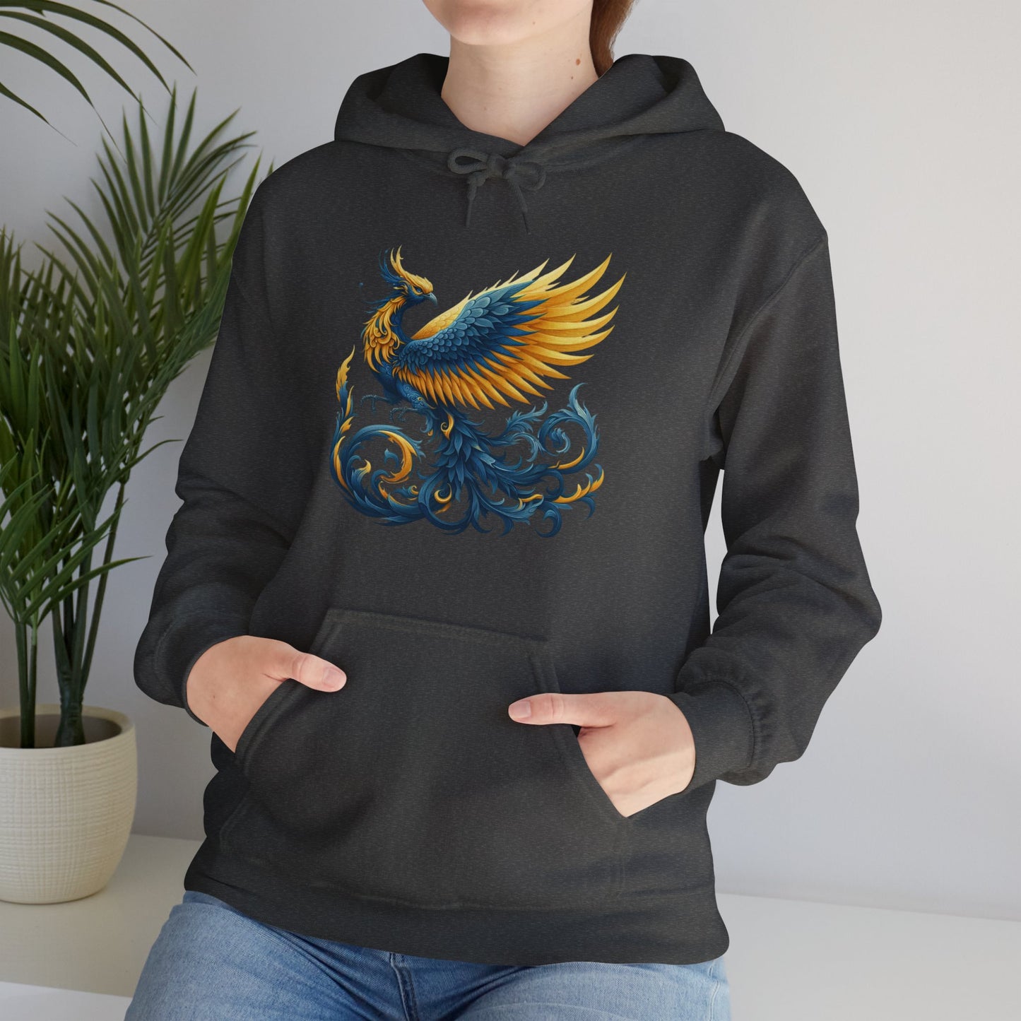 Blue and Yellow Phoenix Hoodie