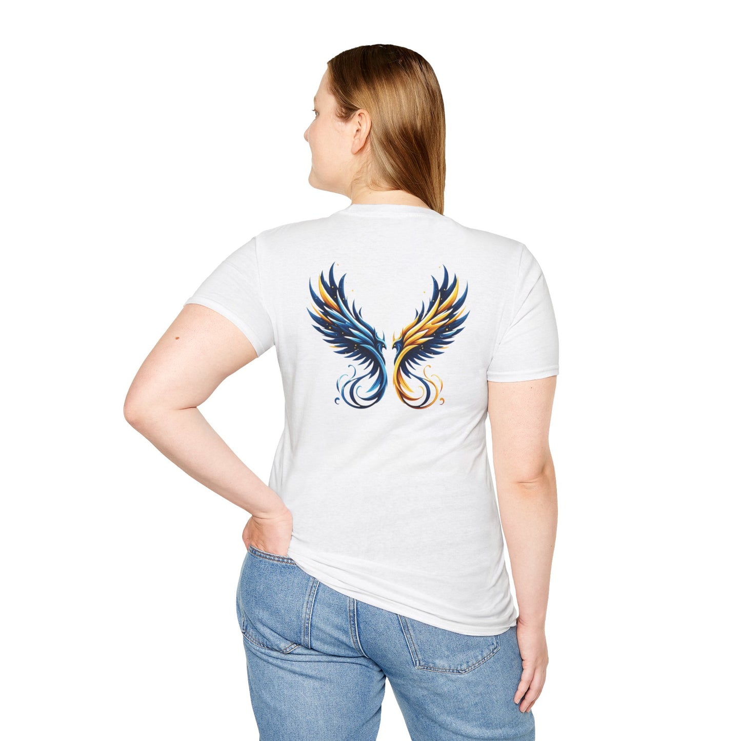 Blue and Yellow Phoenix Unisex T-Shirt