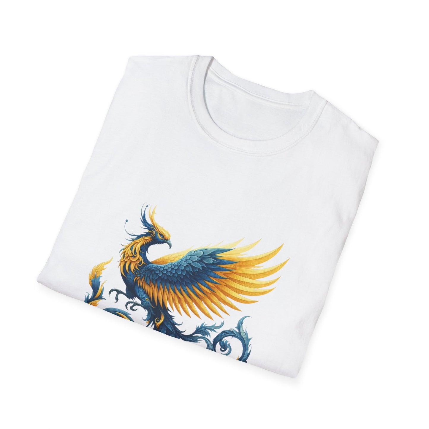 Blue and Yellow Phoenix Unisex T-Shirt