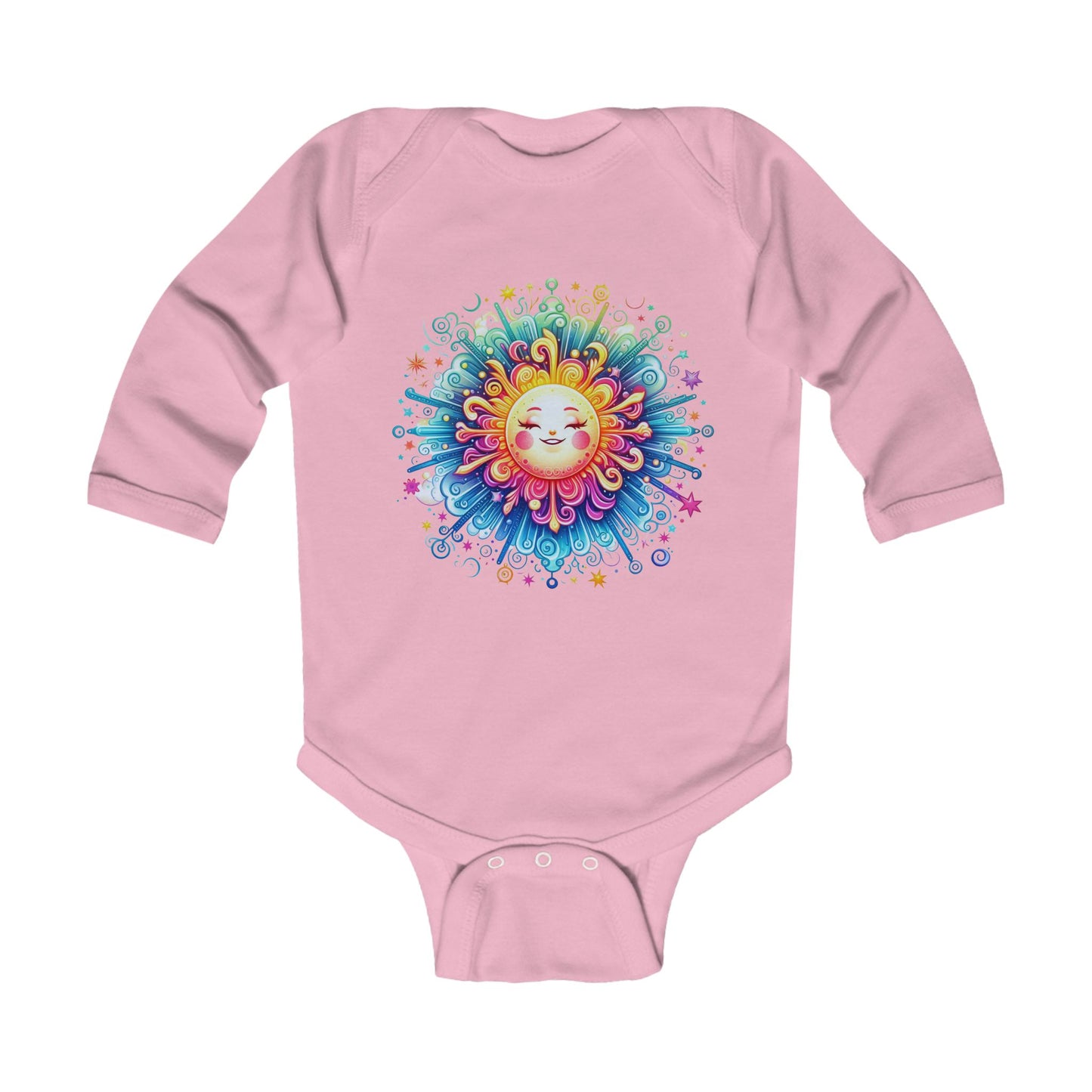 Colorful Sunburst Infant Long Sleeve Bodysuit - Cute Baby Shower Gift