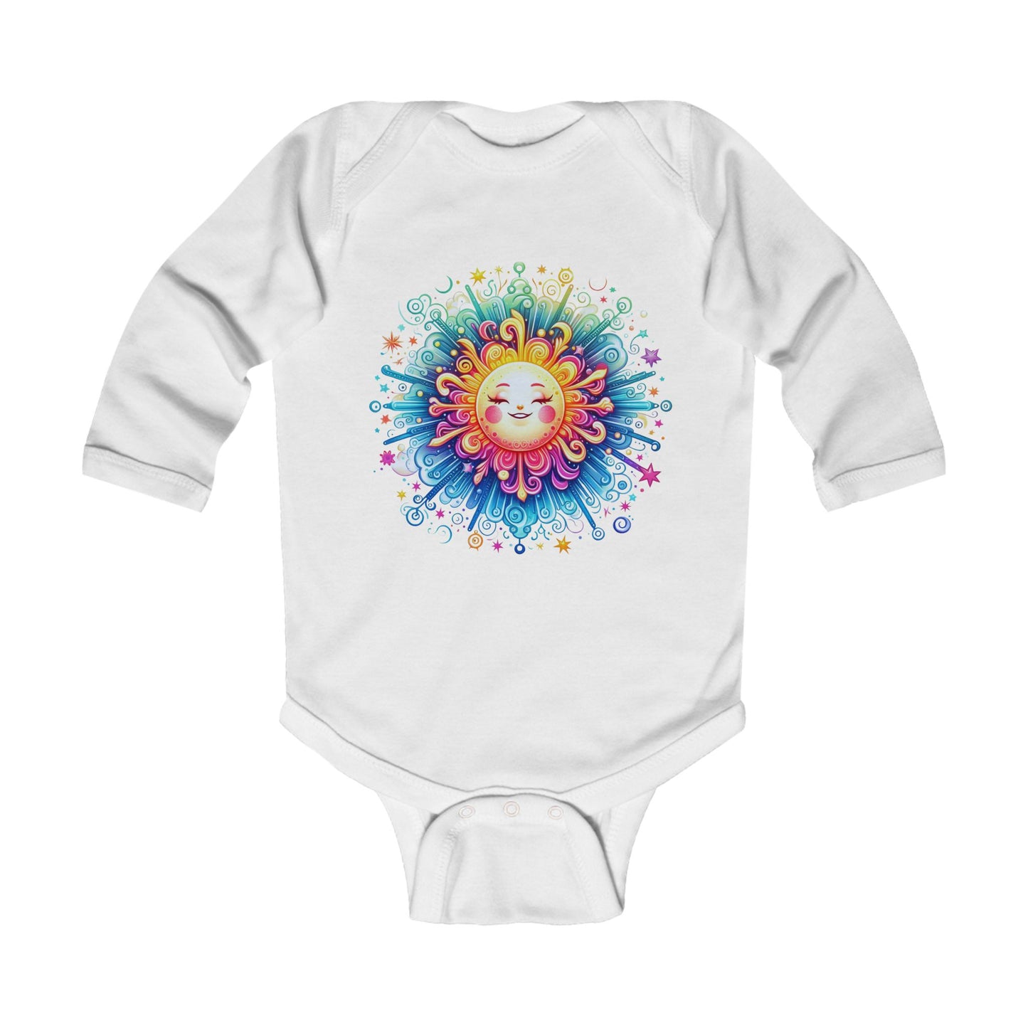 Colorful Sunburst Infant Long Sleeve Bodysuit - Cute Baby Shower Gift