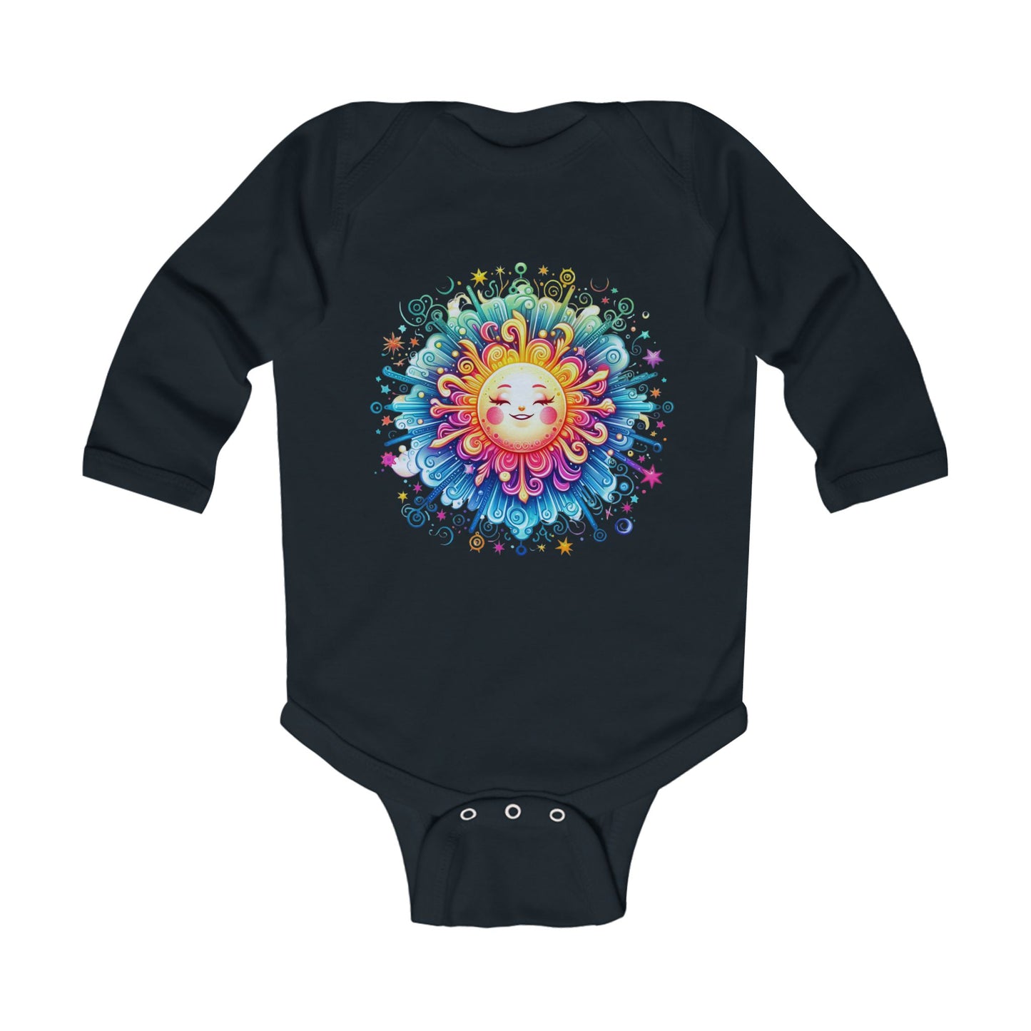 Colorful Sunburst Infant Long Sleeve Bodysuit - Cute Baby Shower Gift