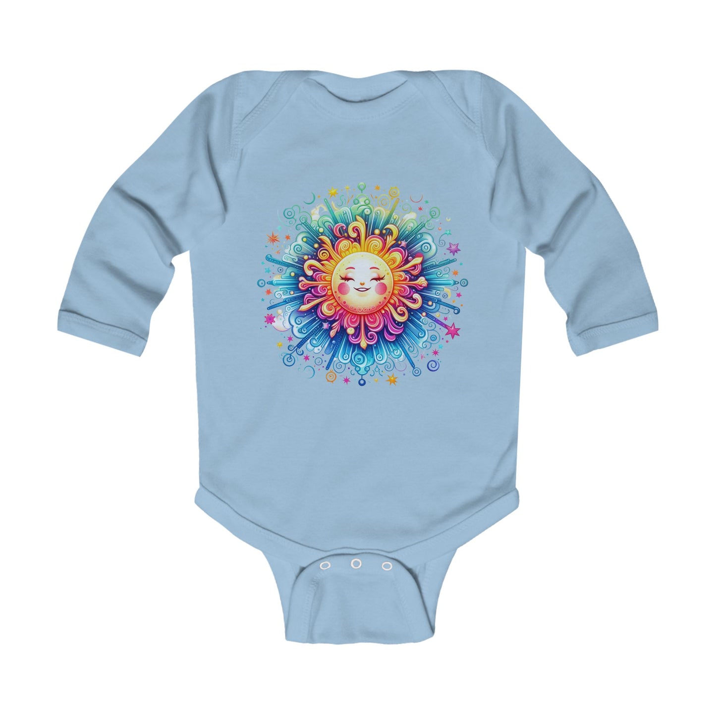 Colorful Sunburst Infant Long Sleeve Bodysuit - Cute Baby Shower Gift