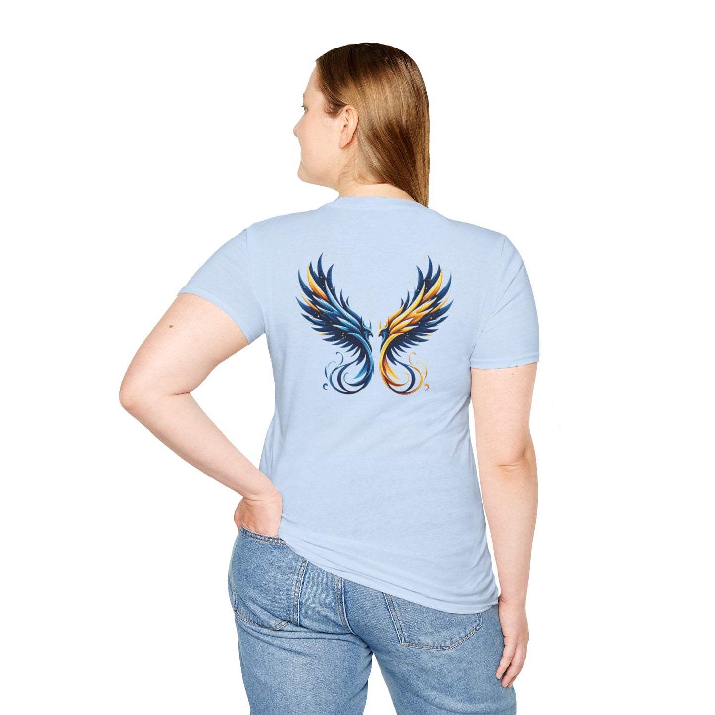 Blue and Yellow Phoenix Unisex T-Shirt