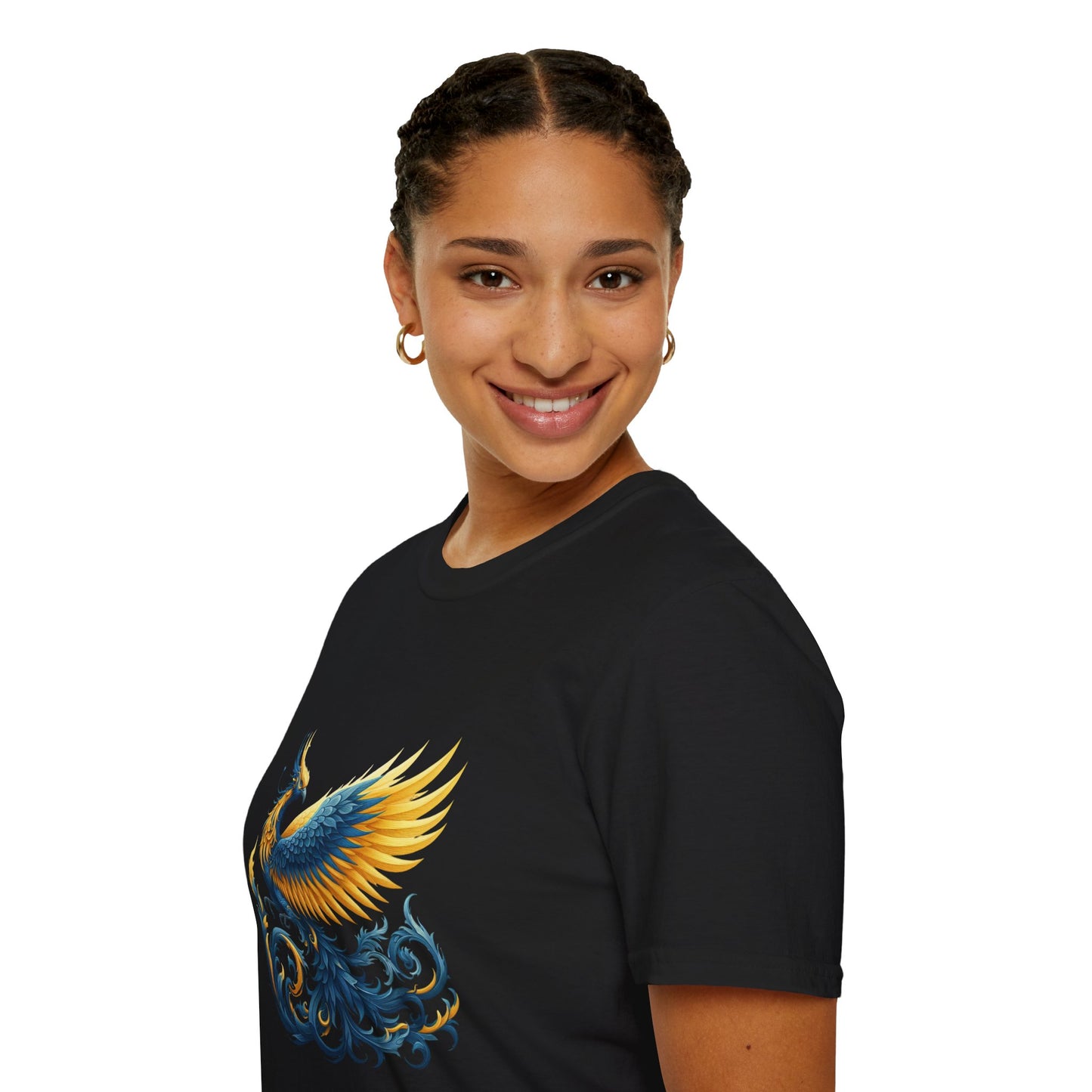 Blue and Yellow Phoenix Unisex T-Shirt