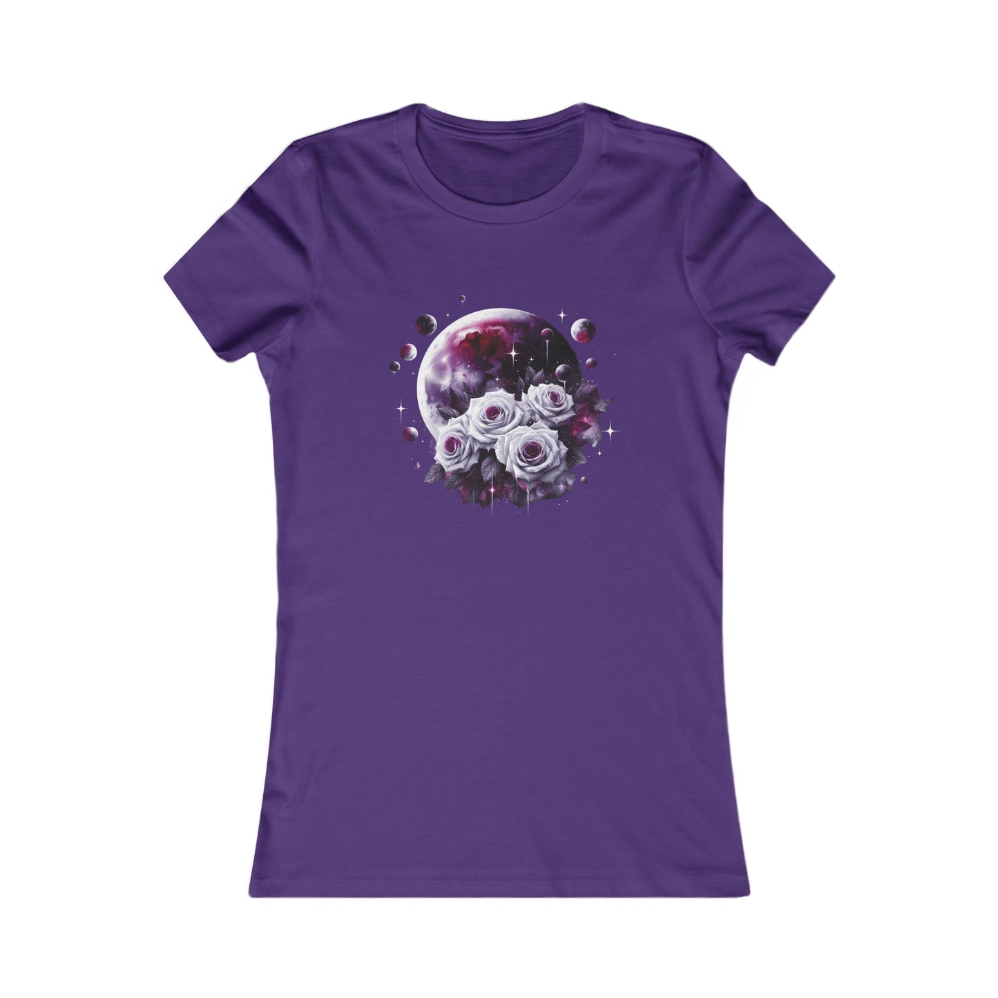 Floral Moon Women's Tee - Aesthetic Graphic T-Shirt, Gift for Her, Trendy Women's Top, Birthday Gift, Stylish Casual Wear