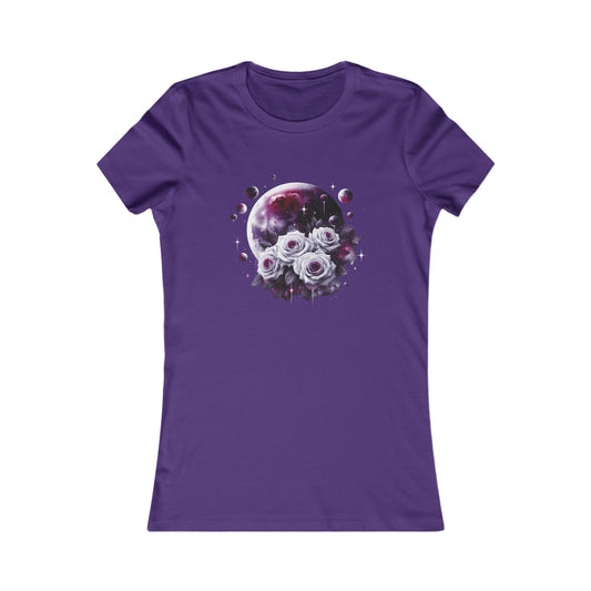 Floral Moon Women's Tee - Aesthetic Graphic T-Shirt, Gift for Her, Trendy Women's Top, Birthday Gift, Stylish Casual Wear