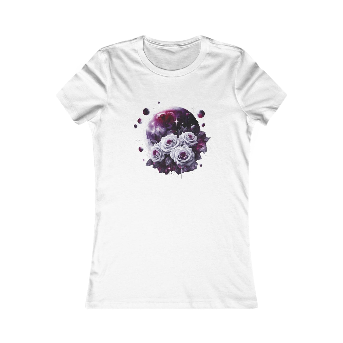 Floral Moon Women's Tee - Aesthetic Graphic T-Shirt, Gift for Her, Trendy Women's Top, Birthday Gift, Stylish Casual Wear