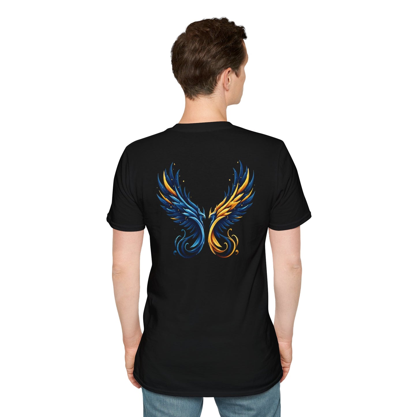 Blue and Yellow Phoenix Unisex T-Shirt