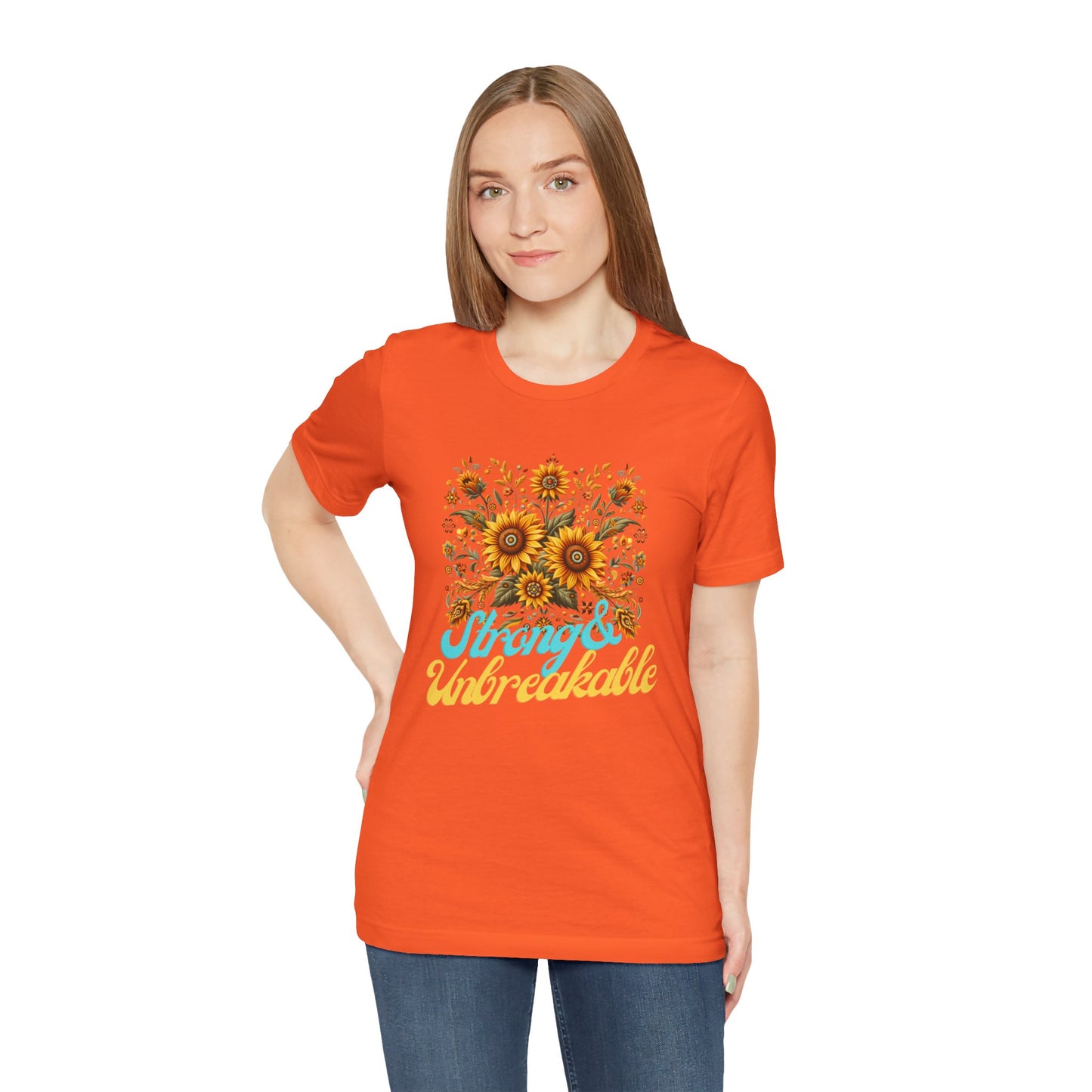 Unisex Floral Graphic Tee - Strong & Unbreakable